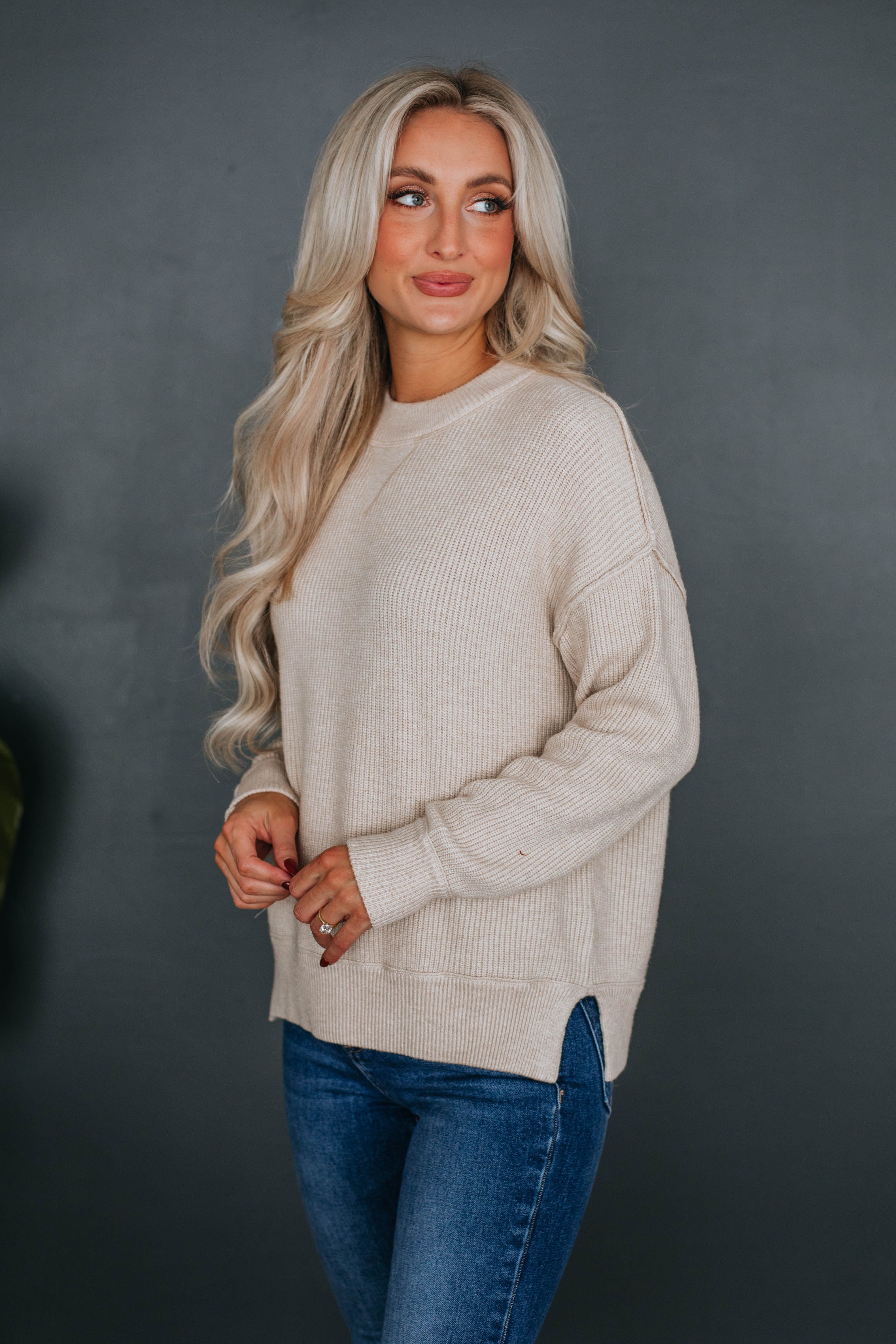 Blanca Sweater - Natural sold by Wild Oak Boutique product image thumbnail 5