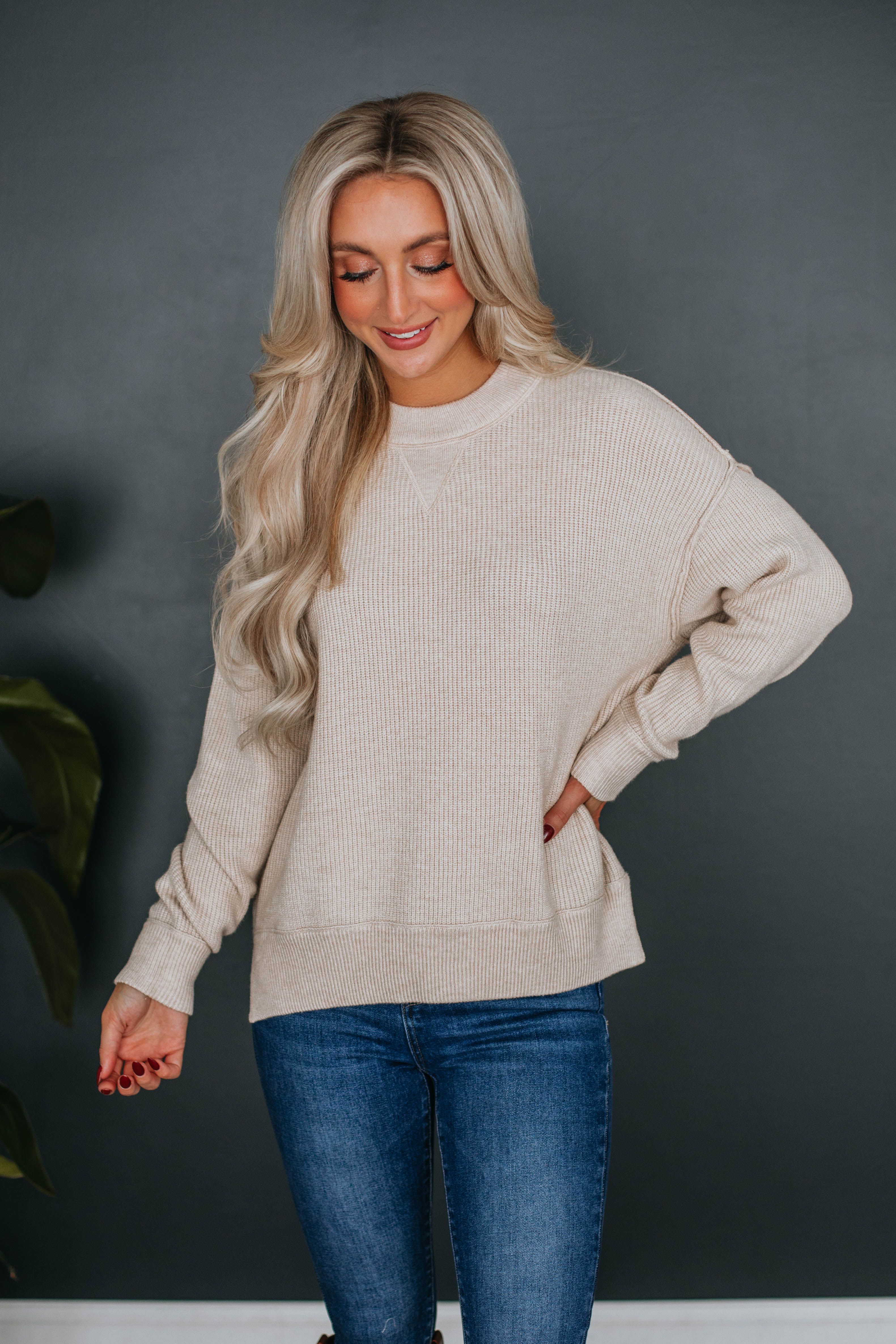Blanca Sweater - Natural sold by Wild Oak Boutique product image thumbnail 4