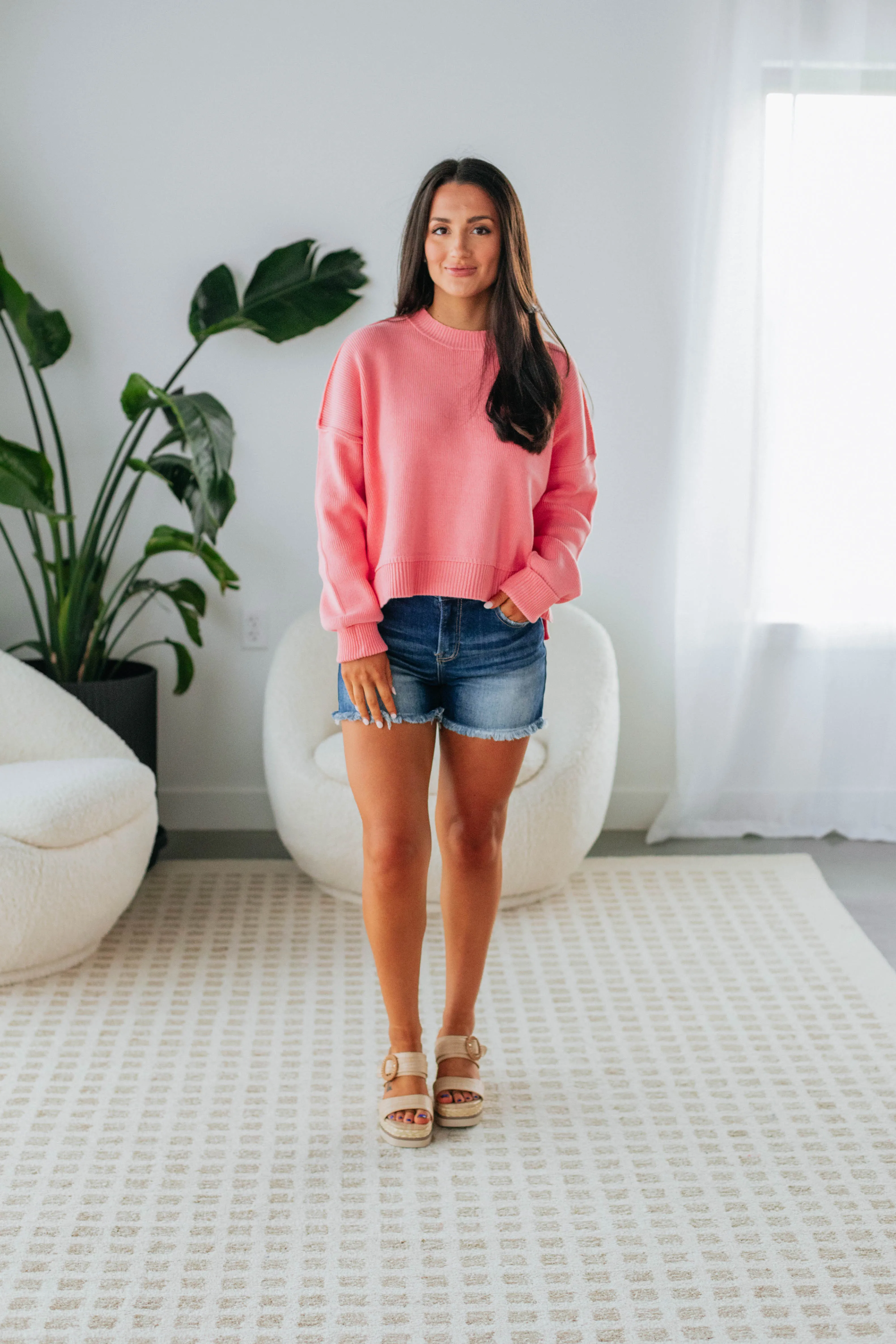 Embrie Sweater - Watermelon sold by Wild Oak Boutique product image thumbnail 3