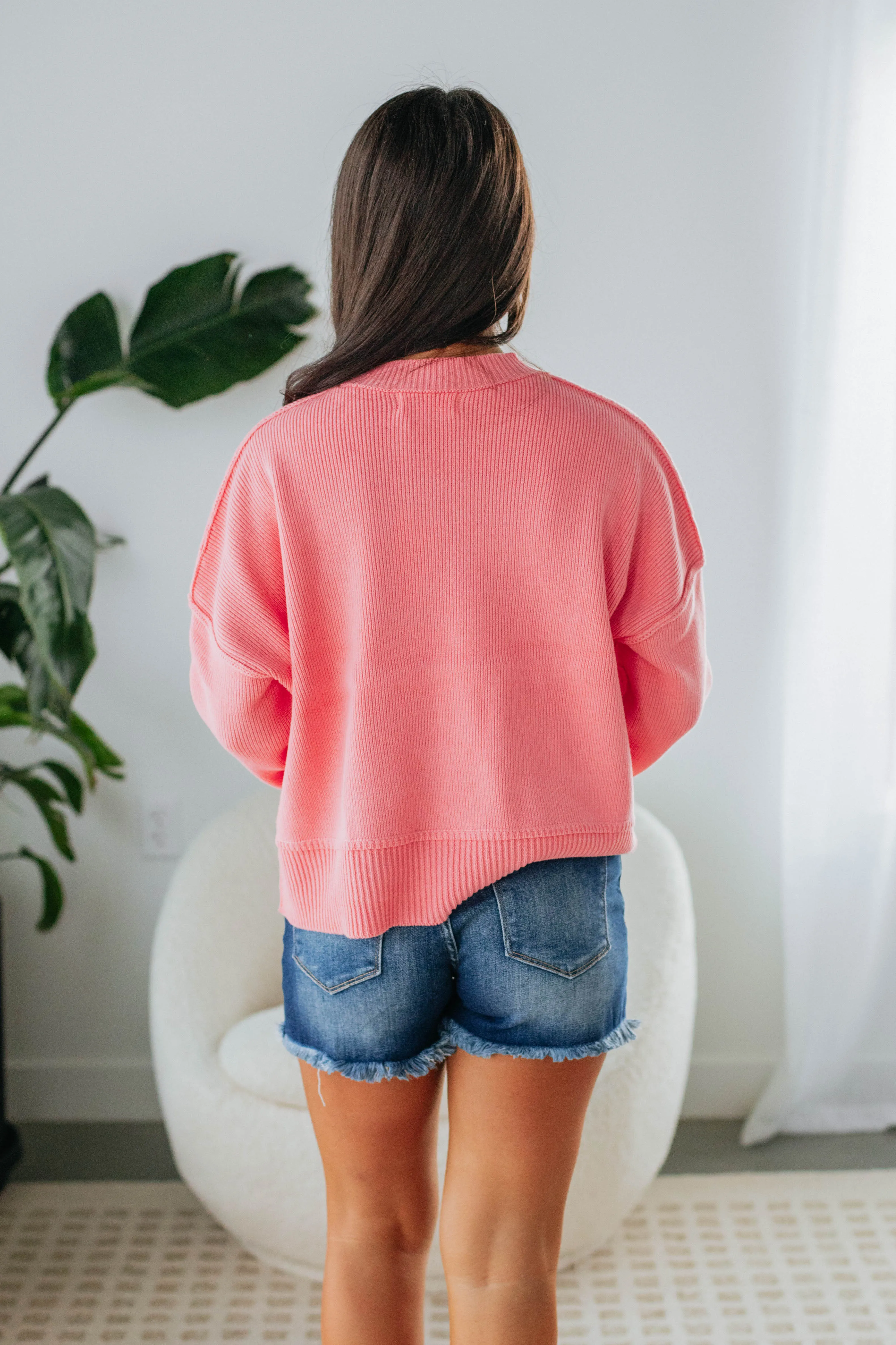 Embrie Sweater - Watermelon sold by Wild Oak Boutique product image thumbnail 5