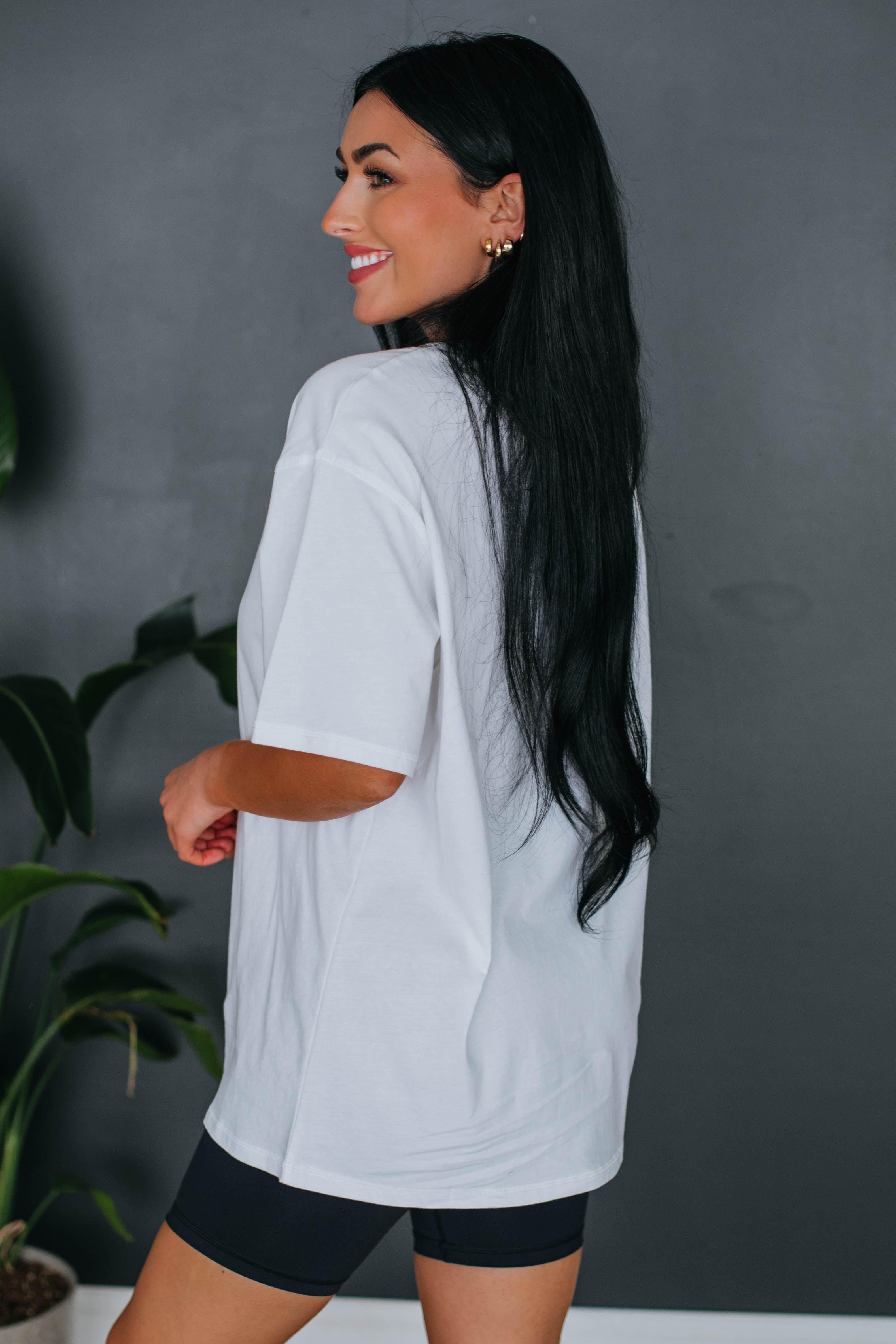 Zayda Basic Tee - Ivory sold by Wild Oak Boutique product image thumbnail 5