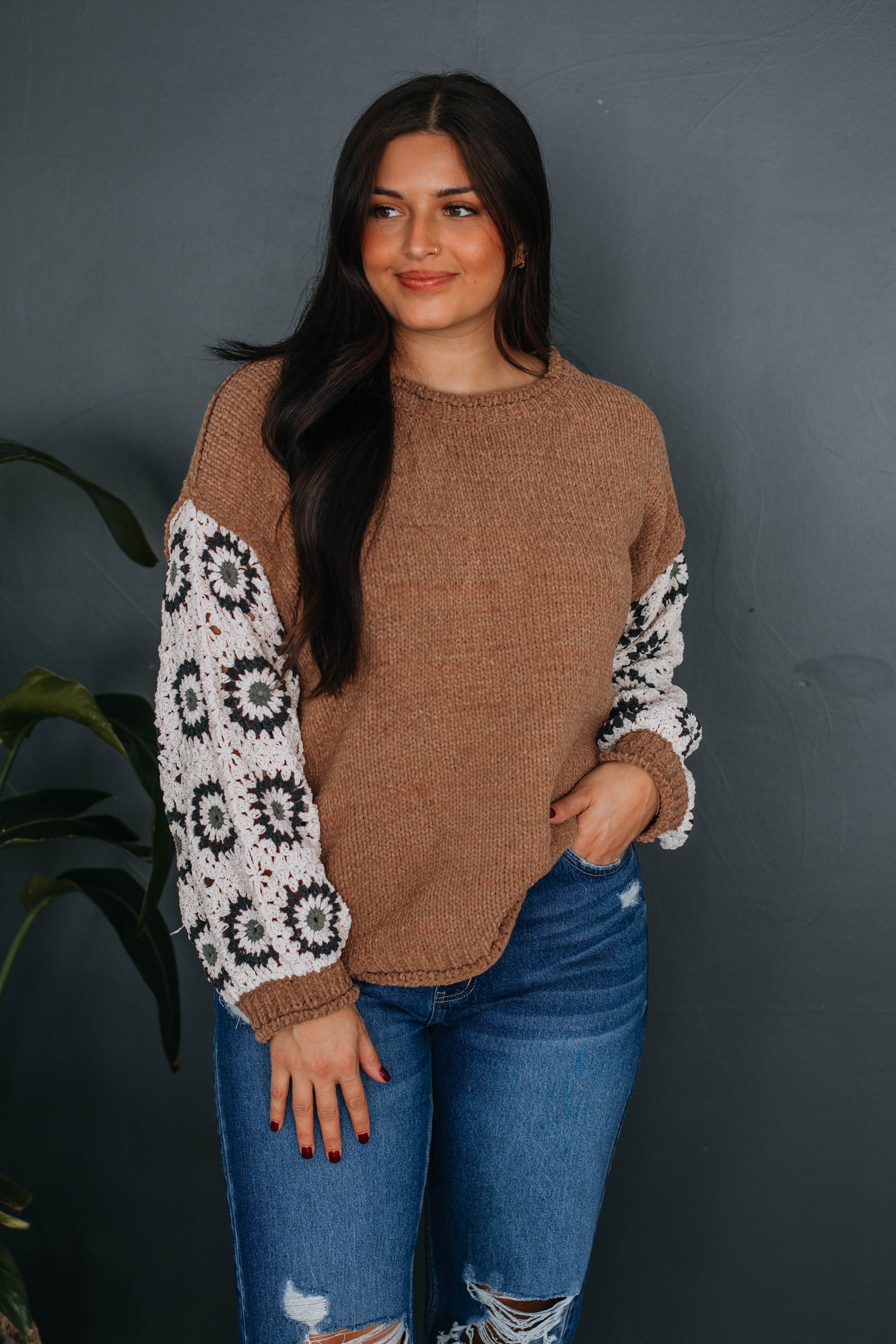 Everette Contrast Sweater sold by Wild Oak Boutique product image thumbnail 6