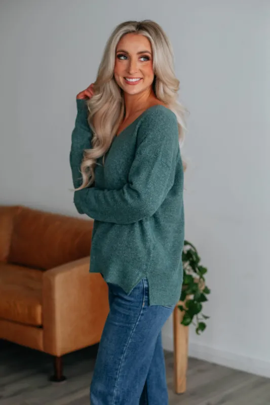 Ashtyn Sweater - Spruce sold by Wild Oak Boutique