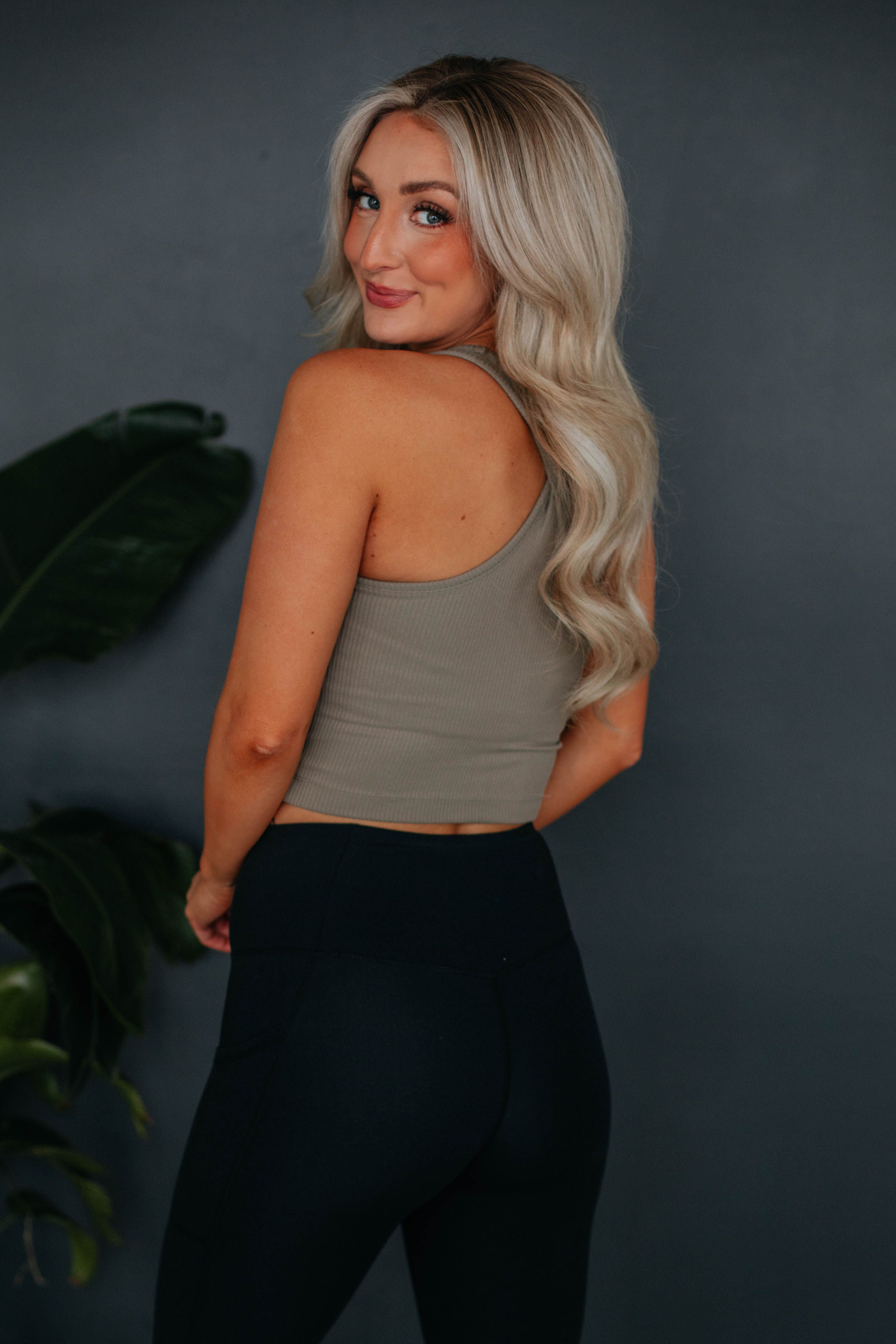 Reva Active Tank - Moss sold by Wild Oak Boutique product image thumbnail 4