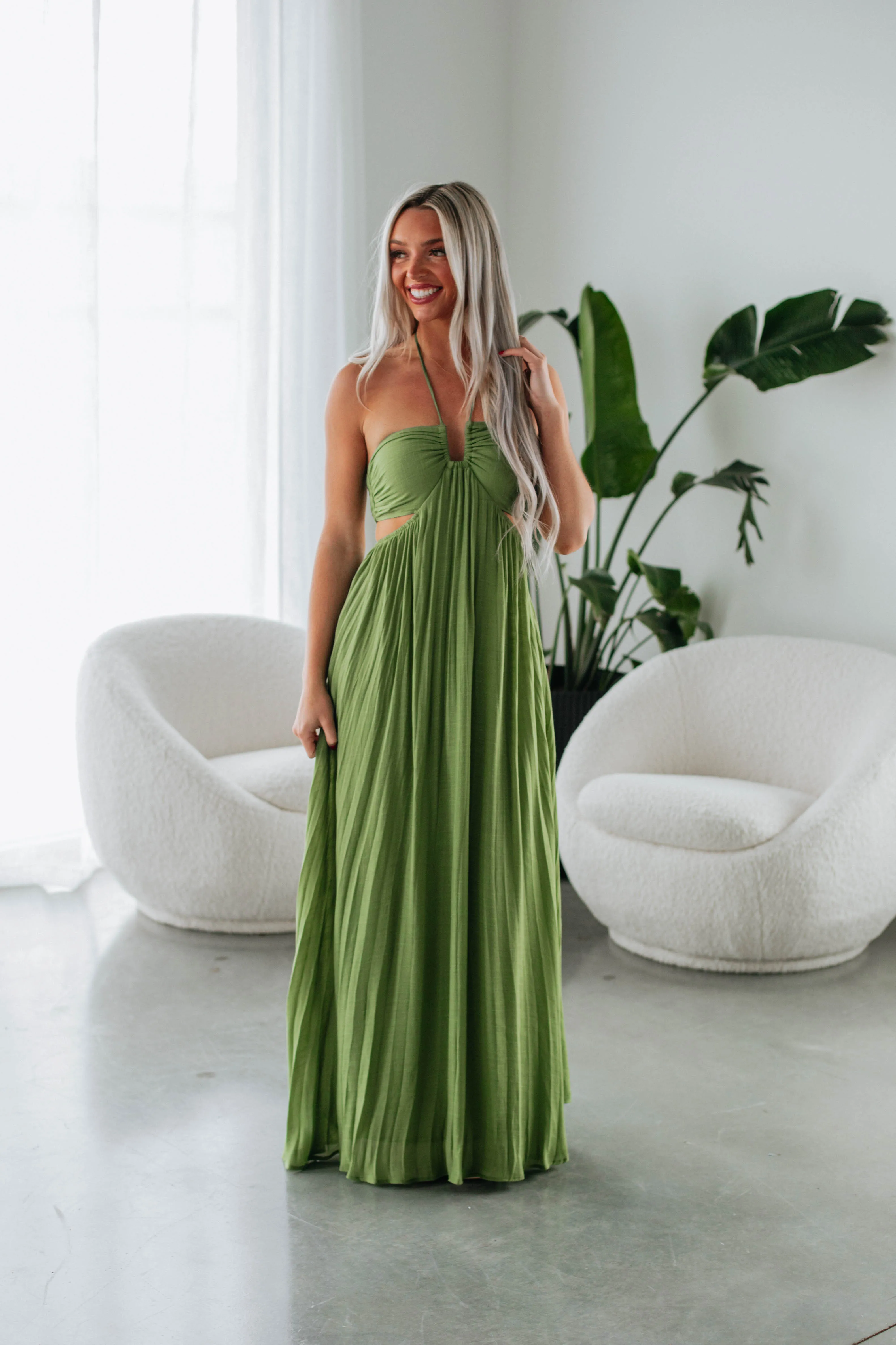 On Island Time Maxi Dress - Kiwi sold by Wild Oak Boutique