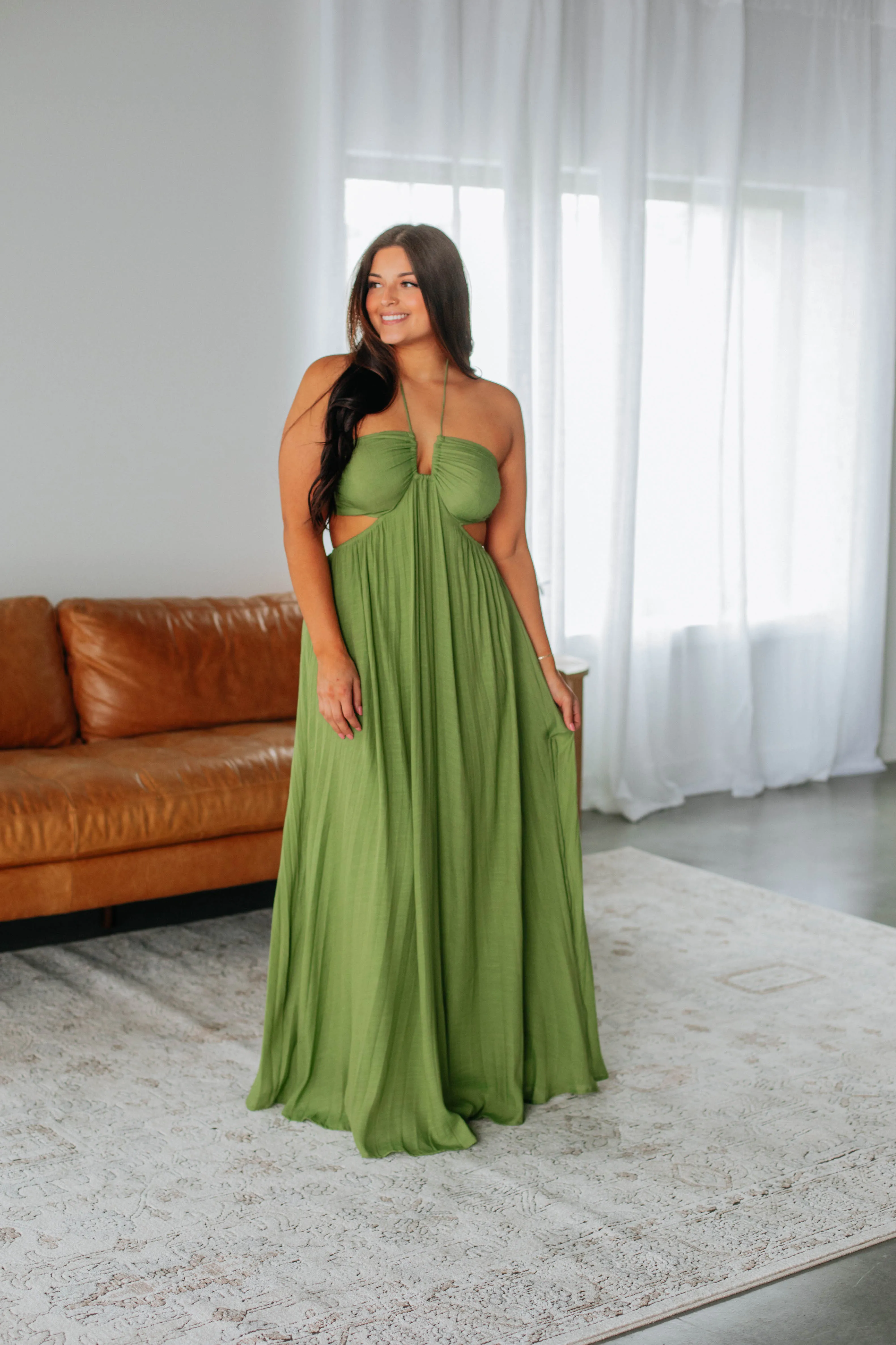 On Island Time Maxi Dress - Kiwi sold by Wild Oak Boutique product image thumbnail 3