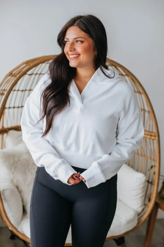 Jermaine Cropped Hoodie - Ivory sold by Wild Oak Boutique