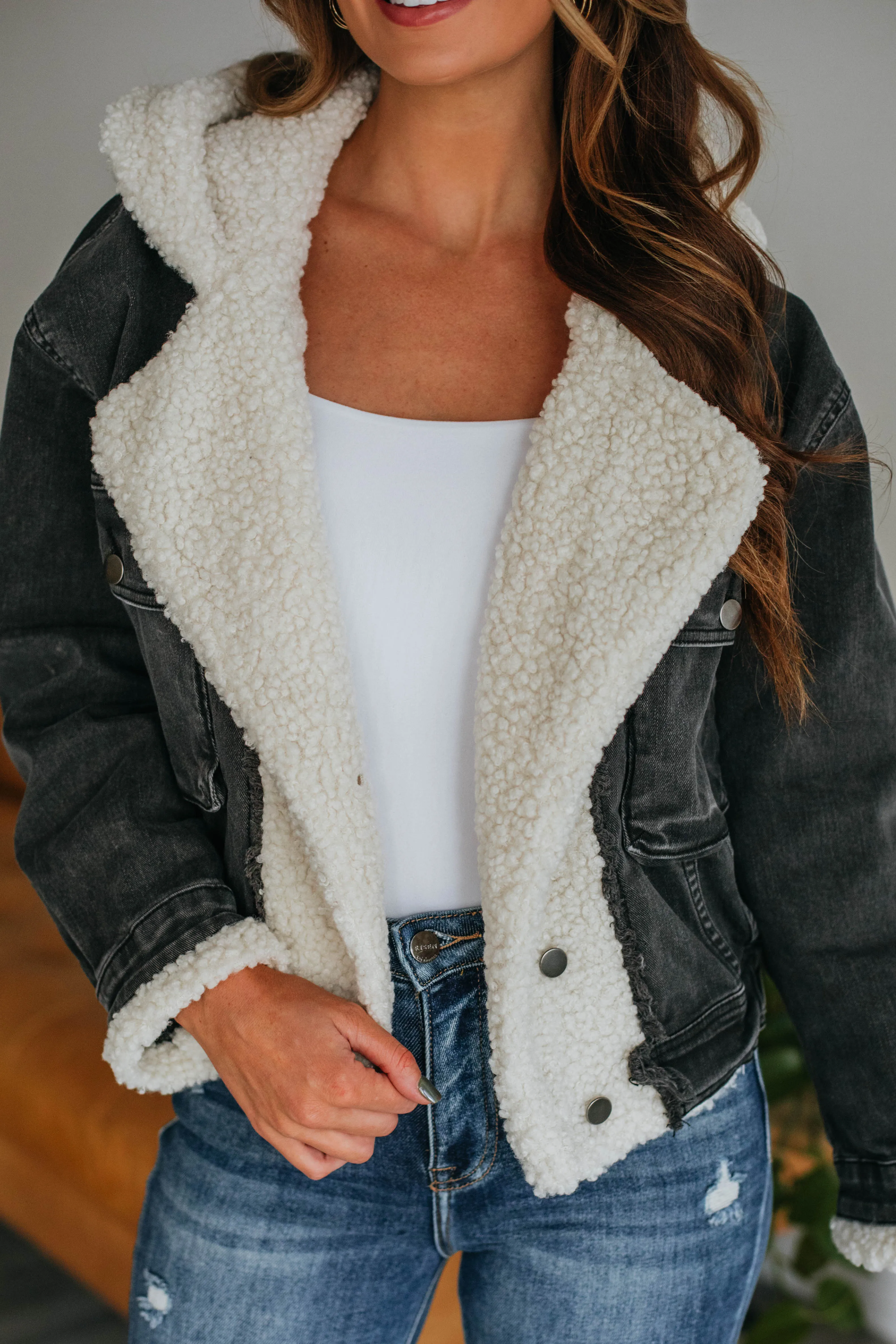 Becca Denim Jacket - Vintage Black sold by Wild Oak Boutique product image thumbnail 3