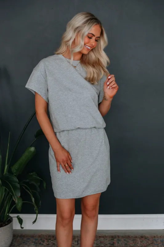 Augusta Dress - Heather Grey sold by Wild Oak Boutique