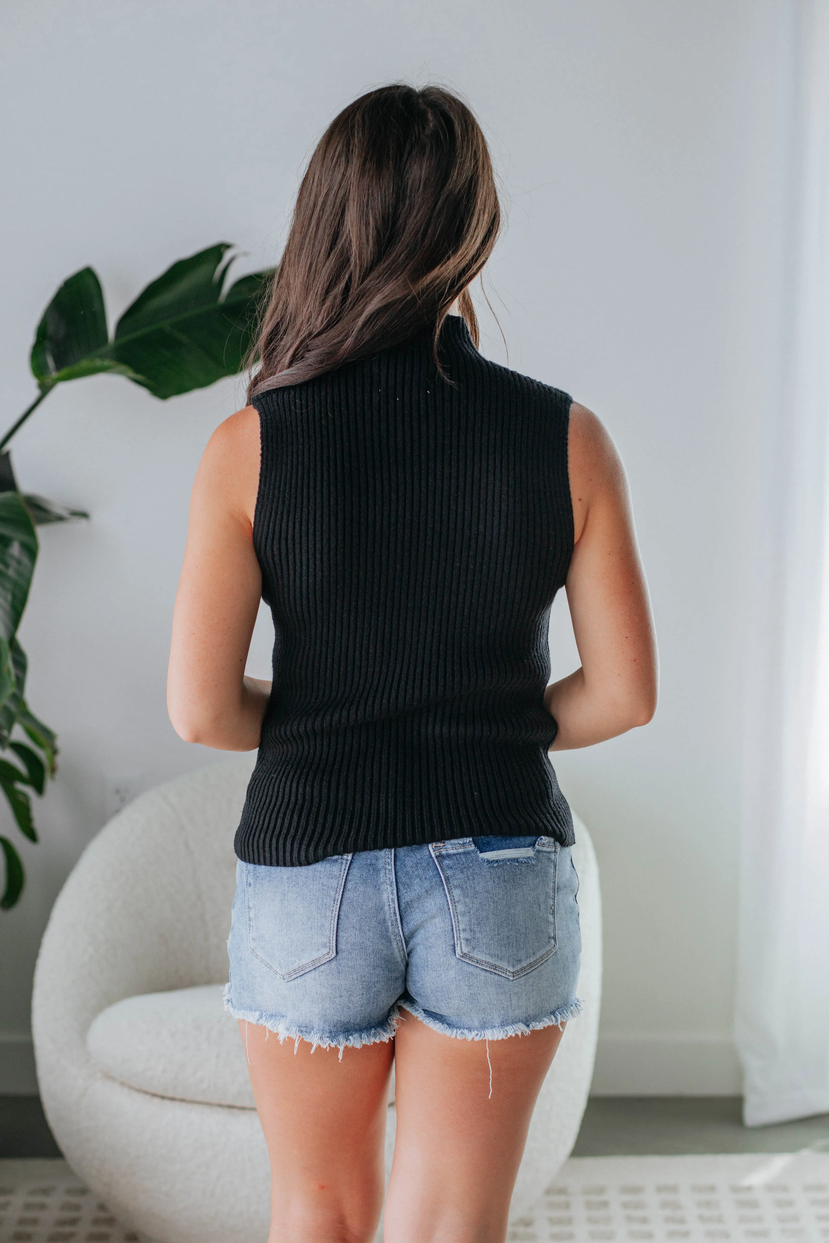 Sofi Knit Tank - Black sold by Wild Oak Boutique product image thumbnail 5