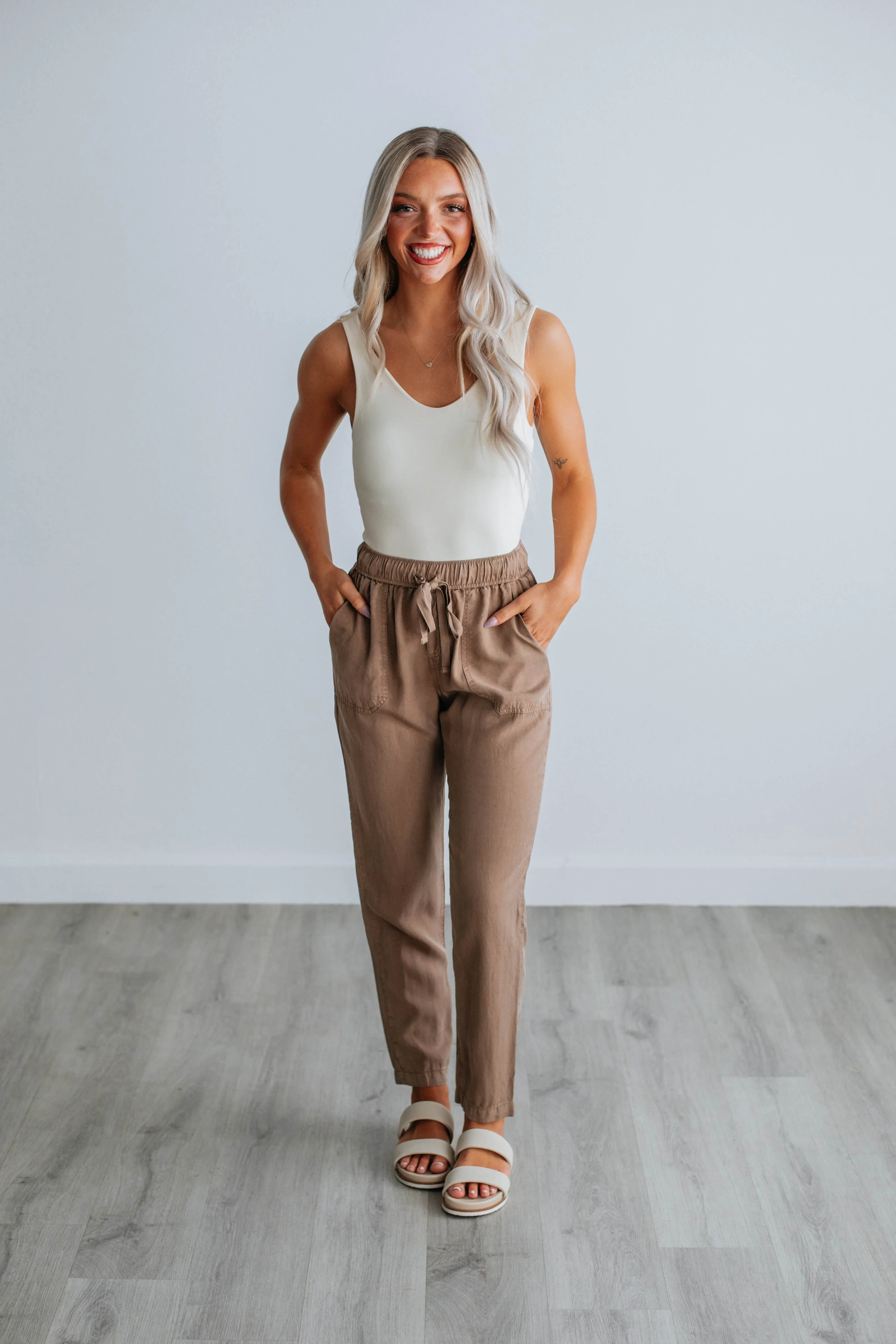 Mariah Casual Pants - Toast sold by Wild Oak Boutique