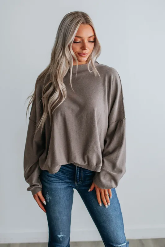Selma Lightweight Sweater - Latte sold by Wild Oak Boutique