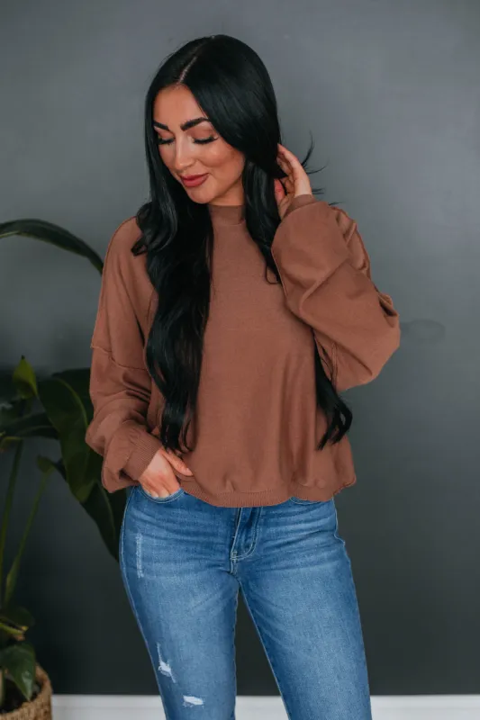 Selma Lightweight Sweater - Chocolate sold by Wild Oak Boutique