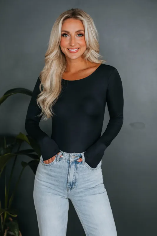 Marren Basic Bodysuit - Black sold by Wild Oak Boutique