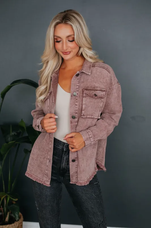 Malik Shacket - Mahogany sold by Wild Oak Boutique