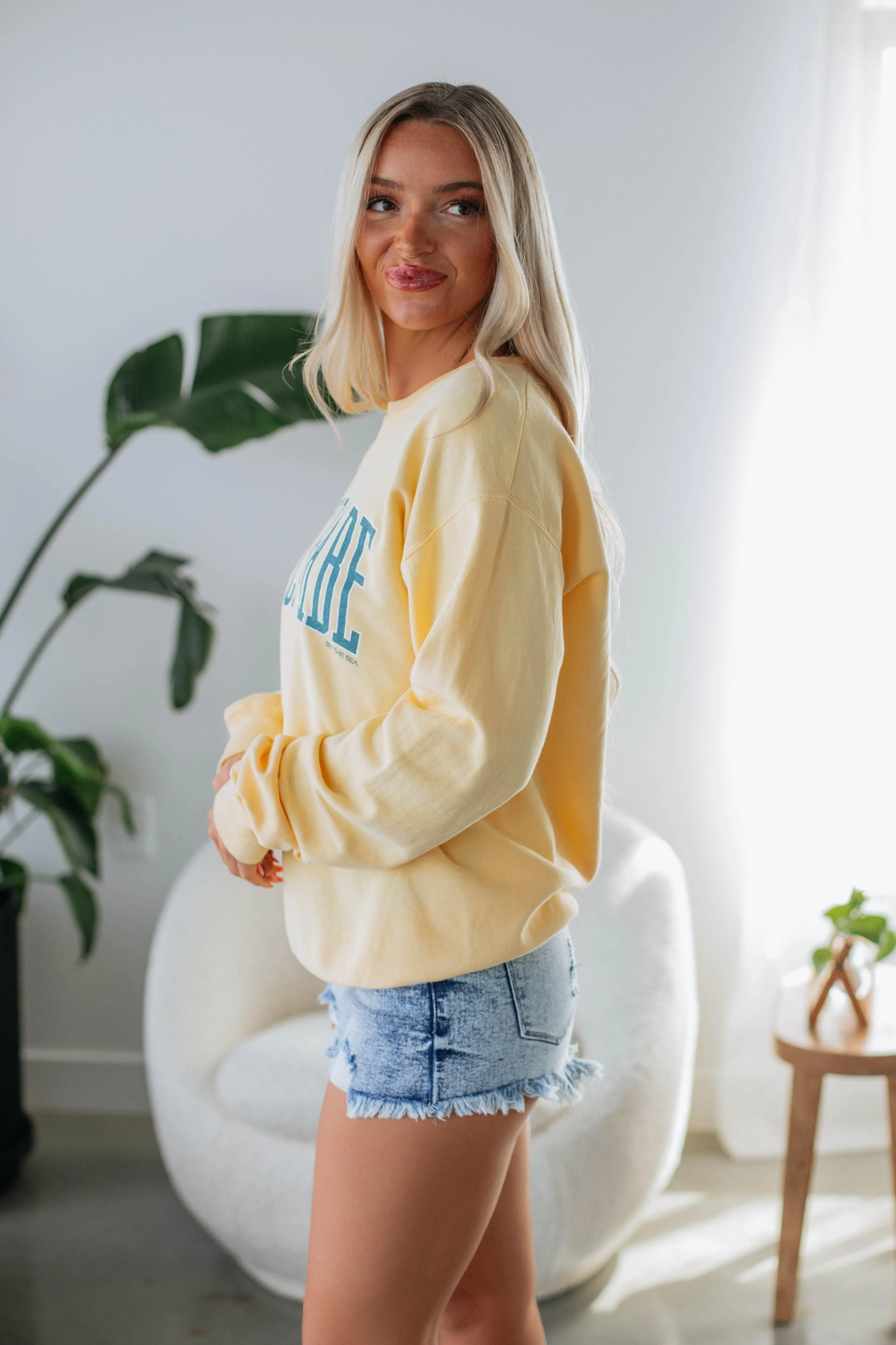 Beach Babe Graphic Crewneck sold by Wild Oak Boutique product image thumbnail 3