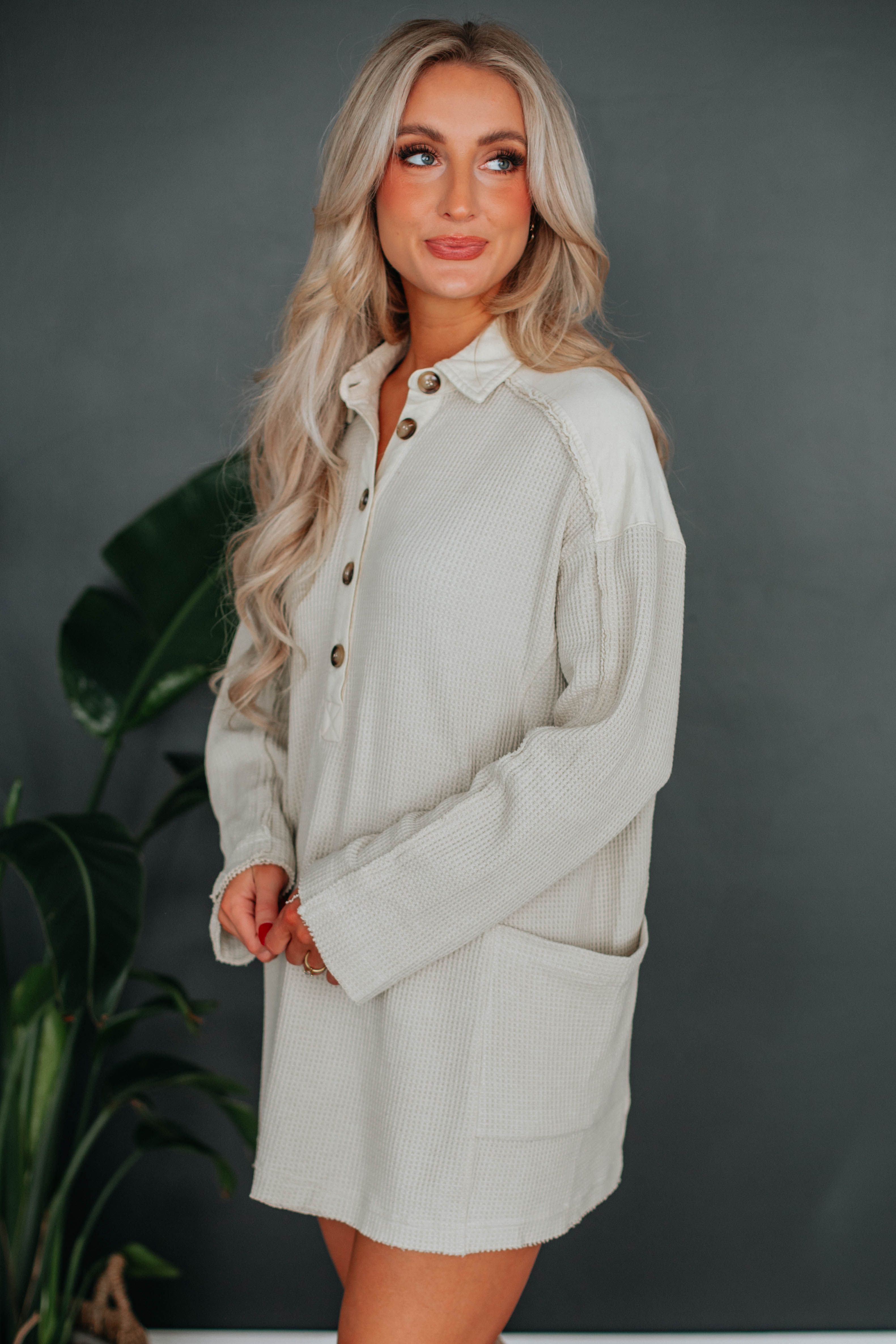 Monet Oversized Henley Top sold by Wild Oak Boutique product image thumbnail 2