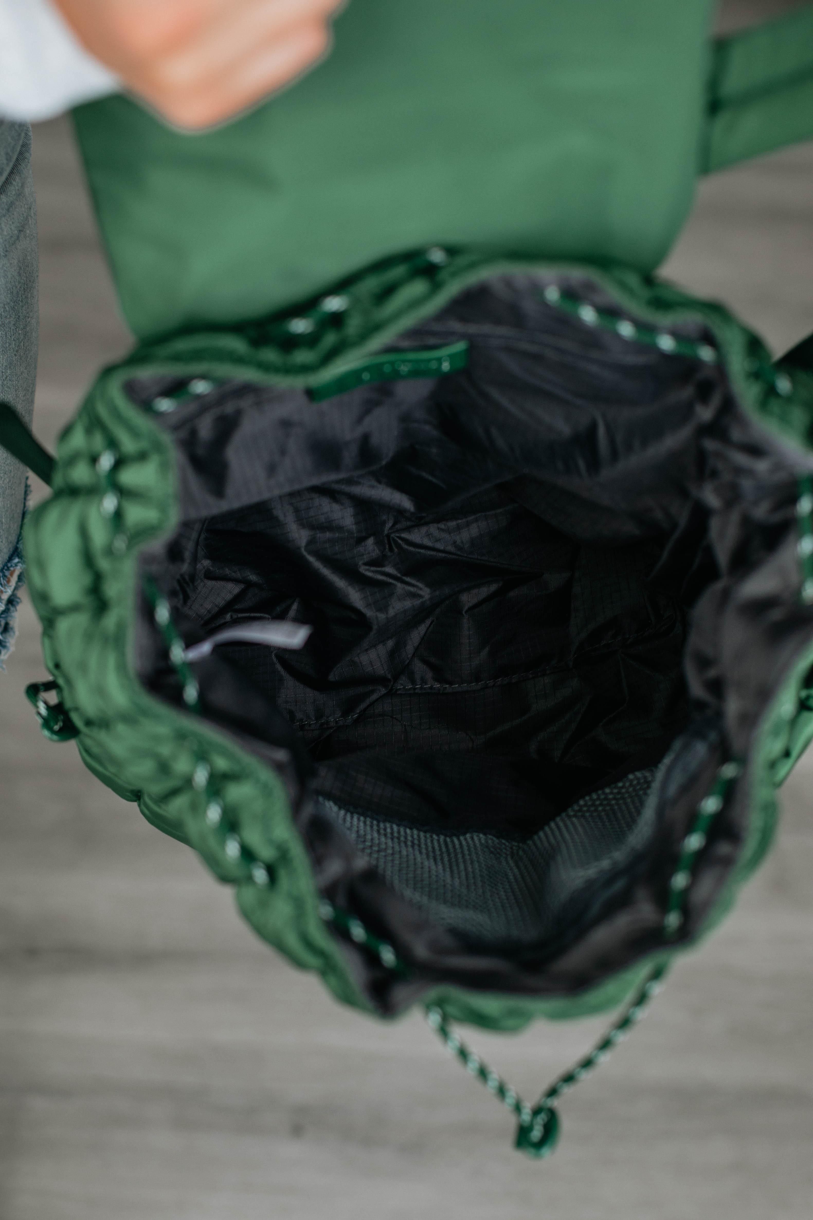 Not So Basic Quilted Backpack - Emerald sold by Wild Oak Boutique product image thumbnail 3