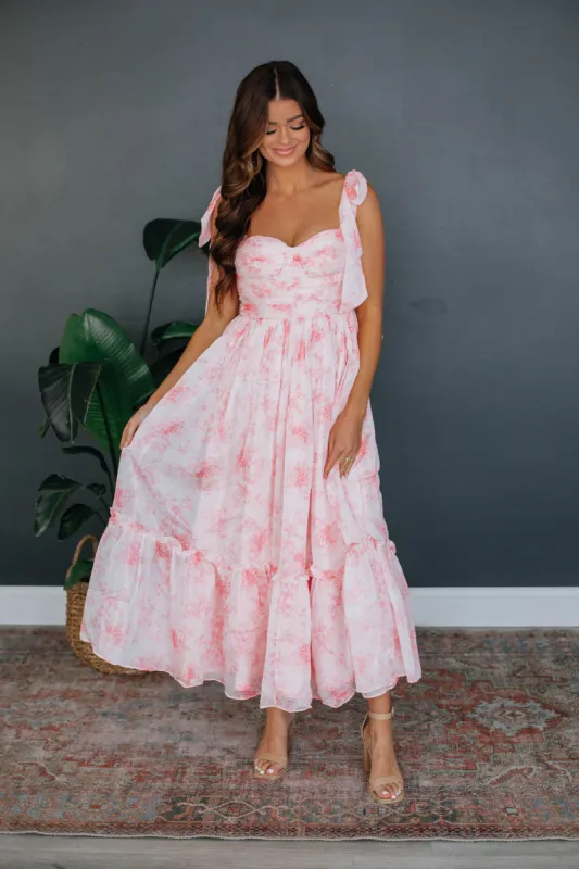 Rosalyn Floral Dress - Blush sold by Wild Oak Boutique