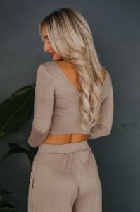 Jaylen Long Sleeve Top - Toast sold by Wild Oak Boutique