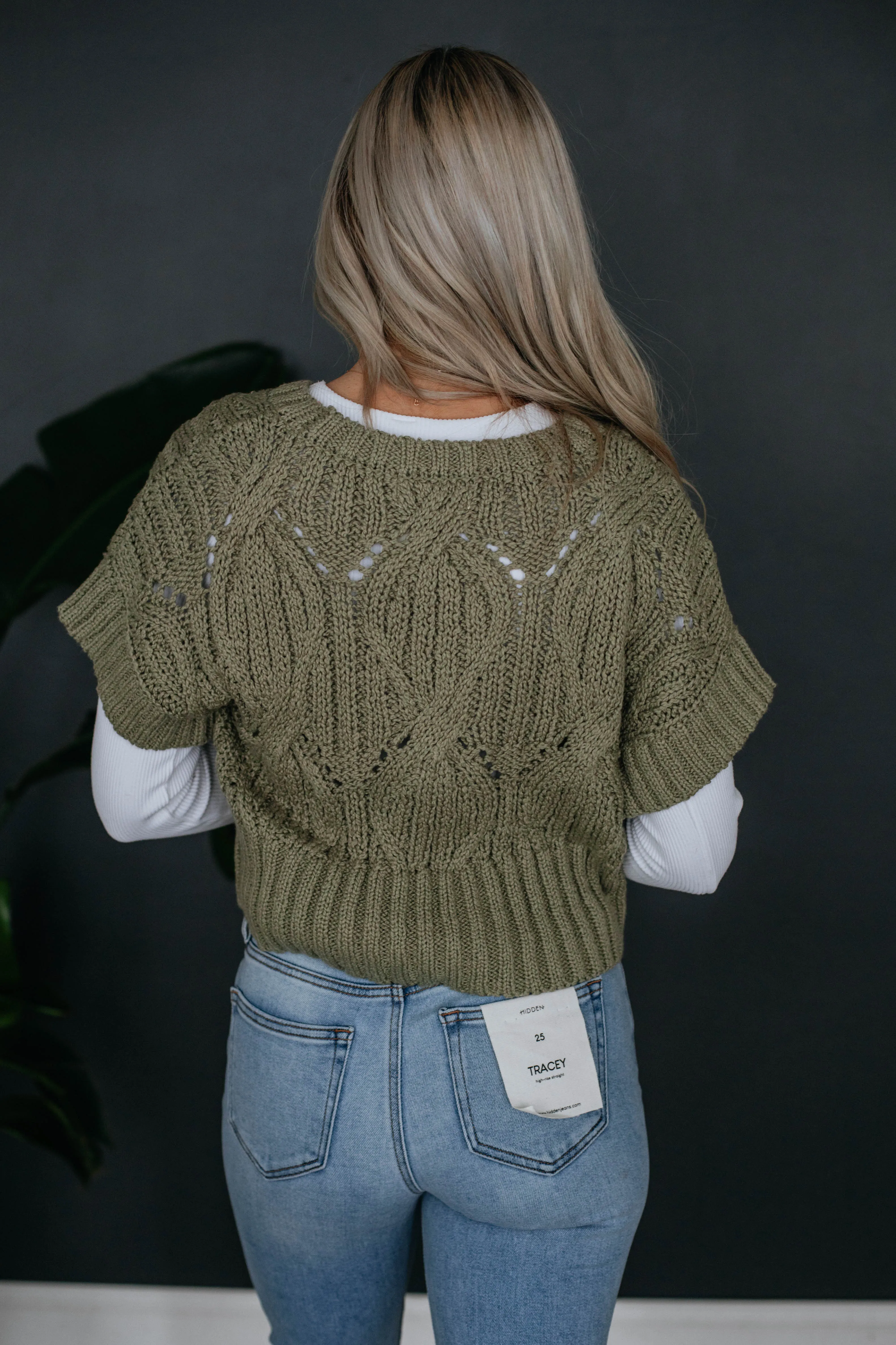 Sabine Crochet Top - Olive sold by Wild Oak Boutique product image thumbnail 4