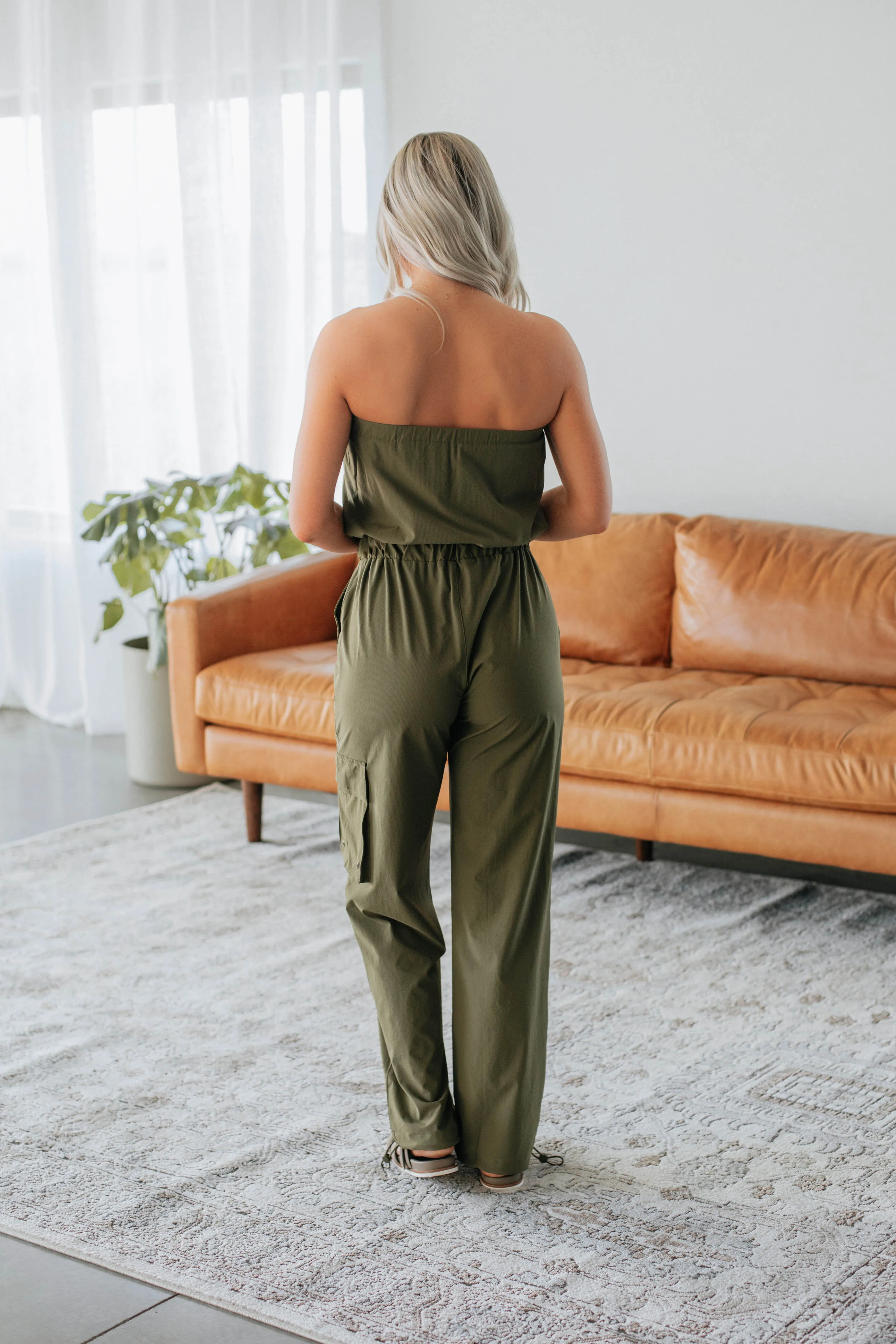 Kamari Active Jumpsuit - Dark Olive sold by Wild Oak Boutique product image thumbnail 3