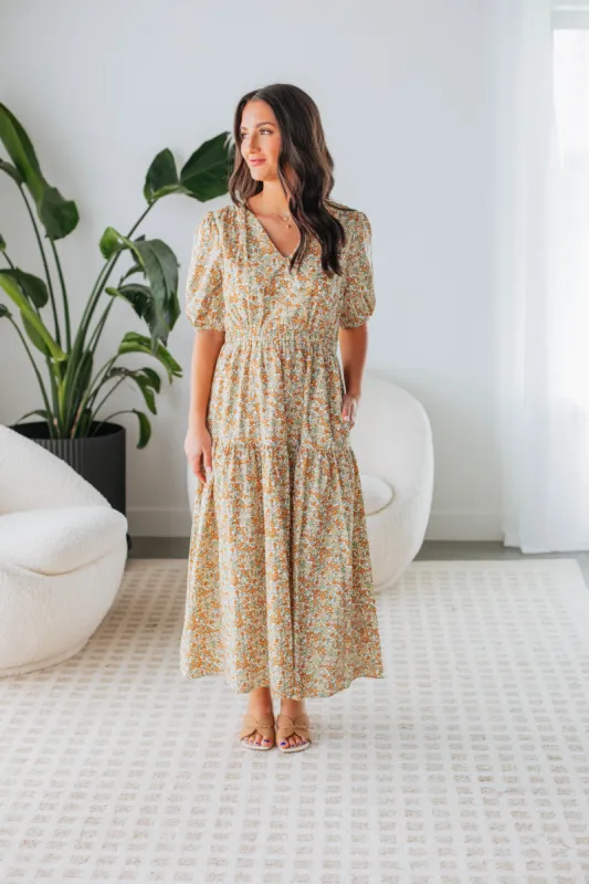 Mireya Floral Dress sold by Wild Oak Boutique