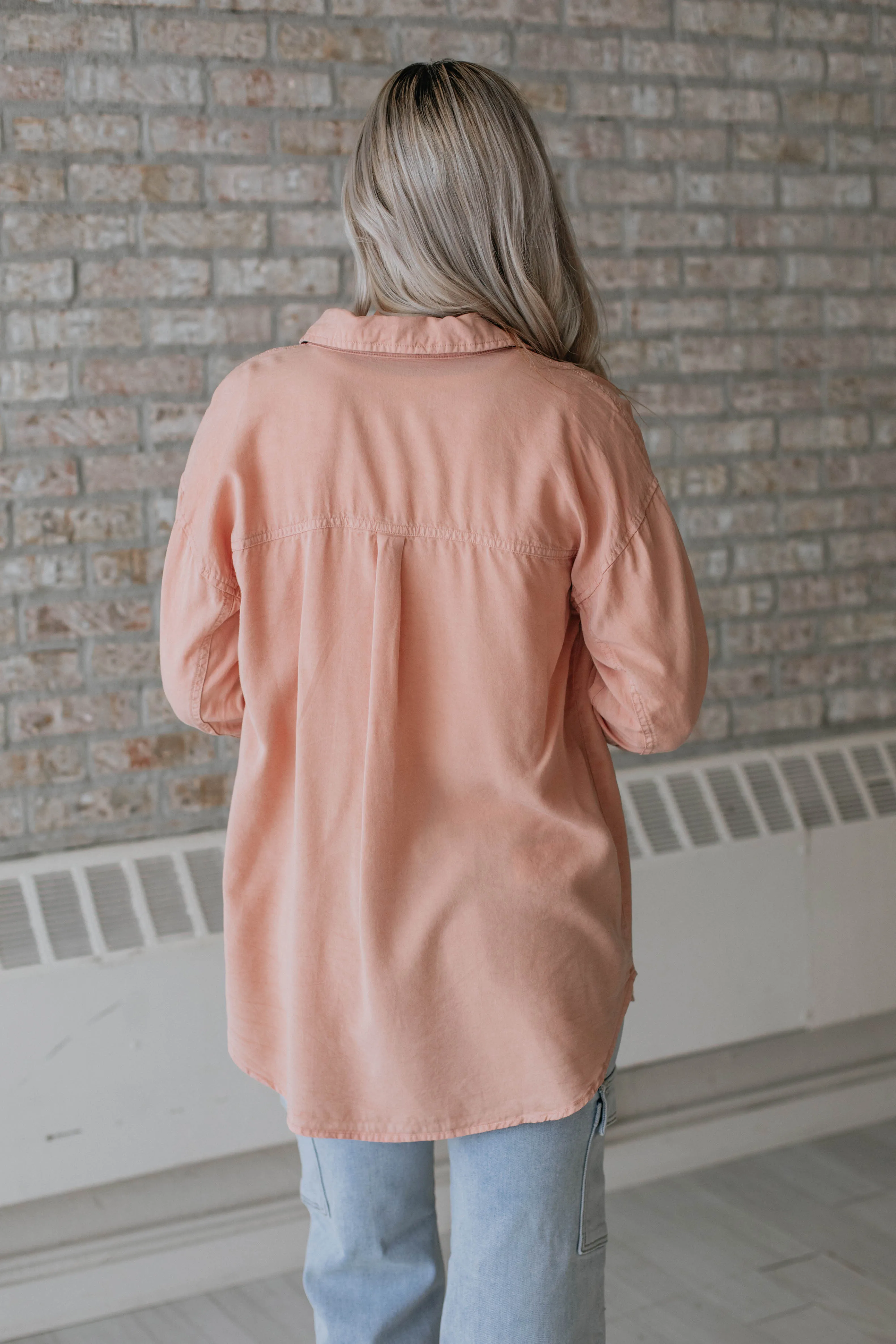 Keisha Button Down - Blush sold by Wild Oak Boutique product image thumbnail 5