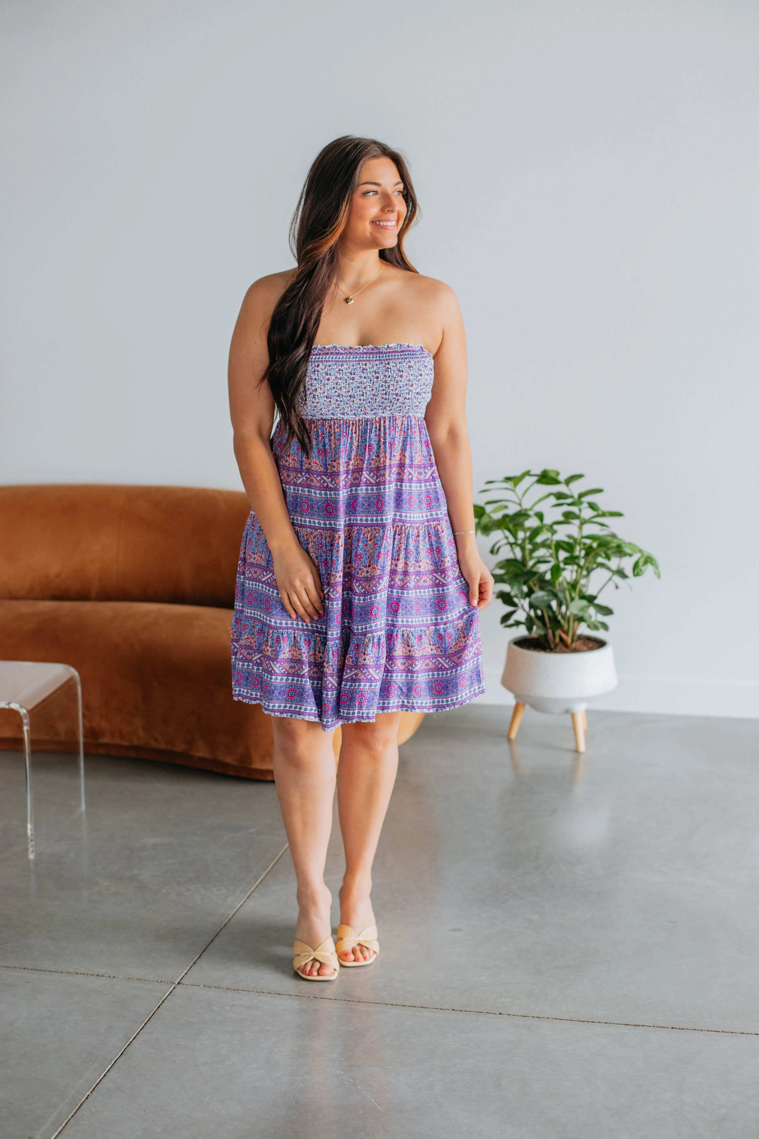Amara Dress - Indigo Mix sold by Wild Oak Boutique product image thumbnail 3