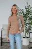 Evelina Mock Neck Top - Camel sold by Wild Oak Boutique