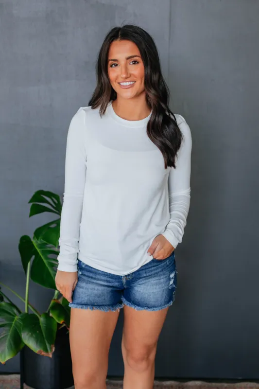 Calla Long Sleeve Top - Ivory sold by Wild Oak Boutique