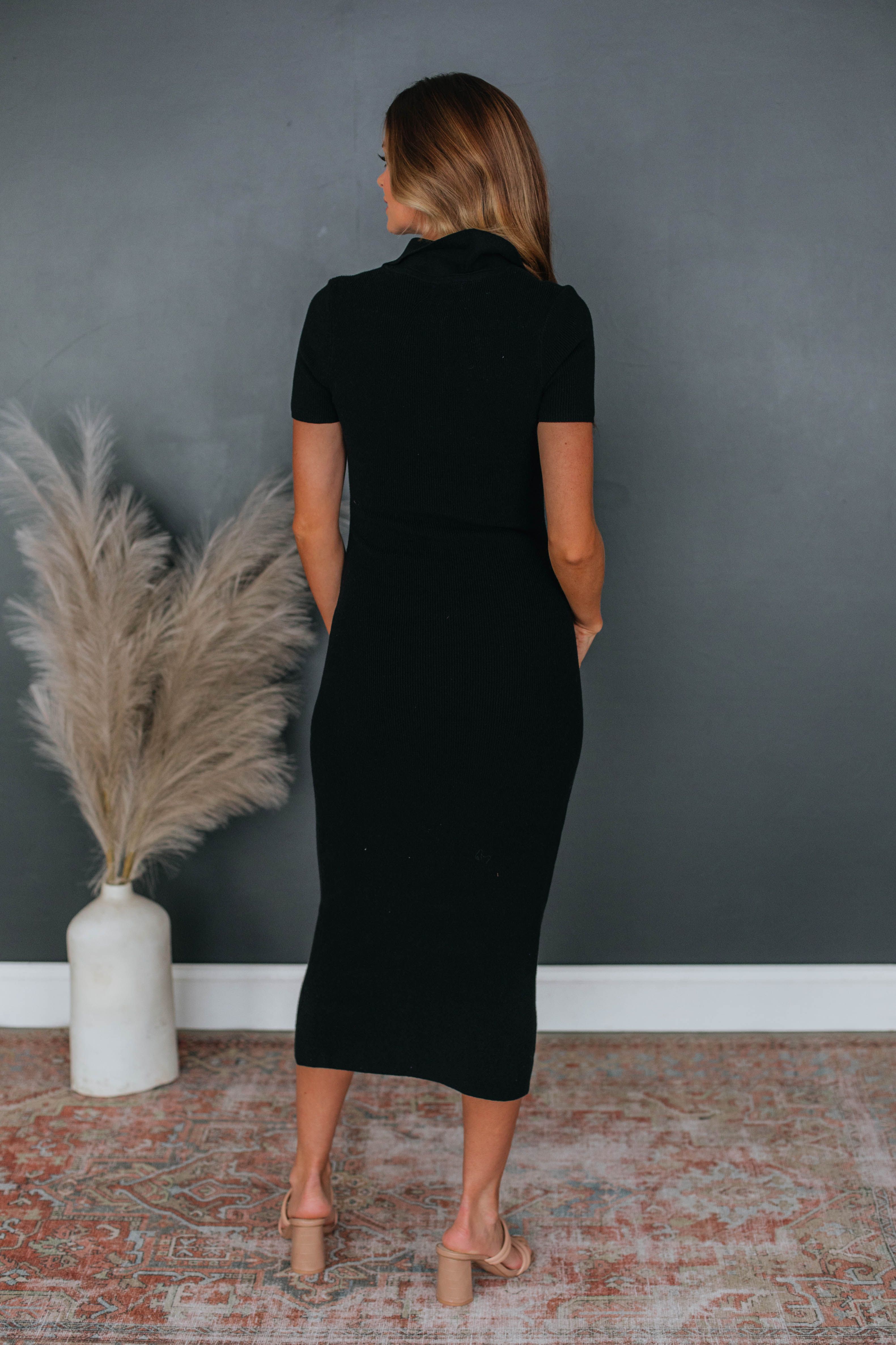 Nessa Knit Dress - Black sold by Wild Oak Boutique product image thumbnail 3