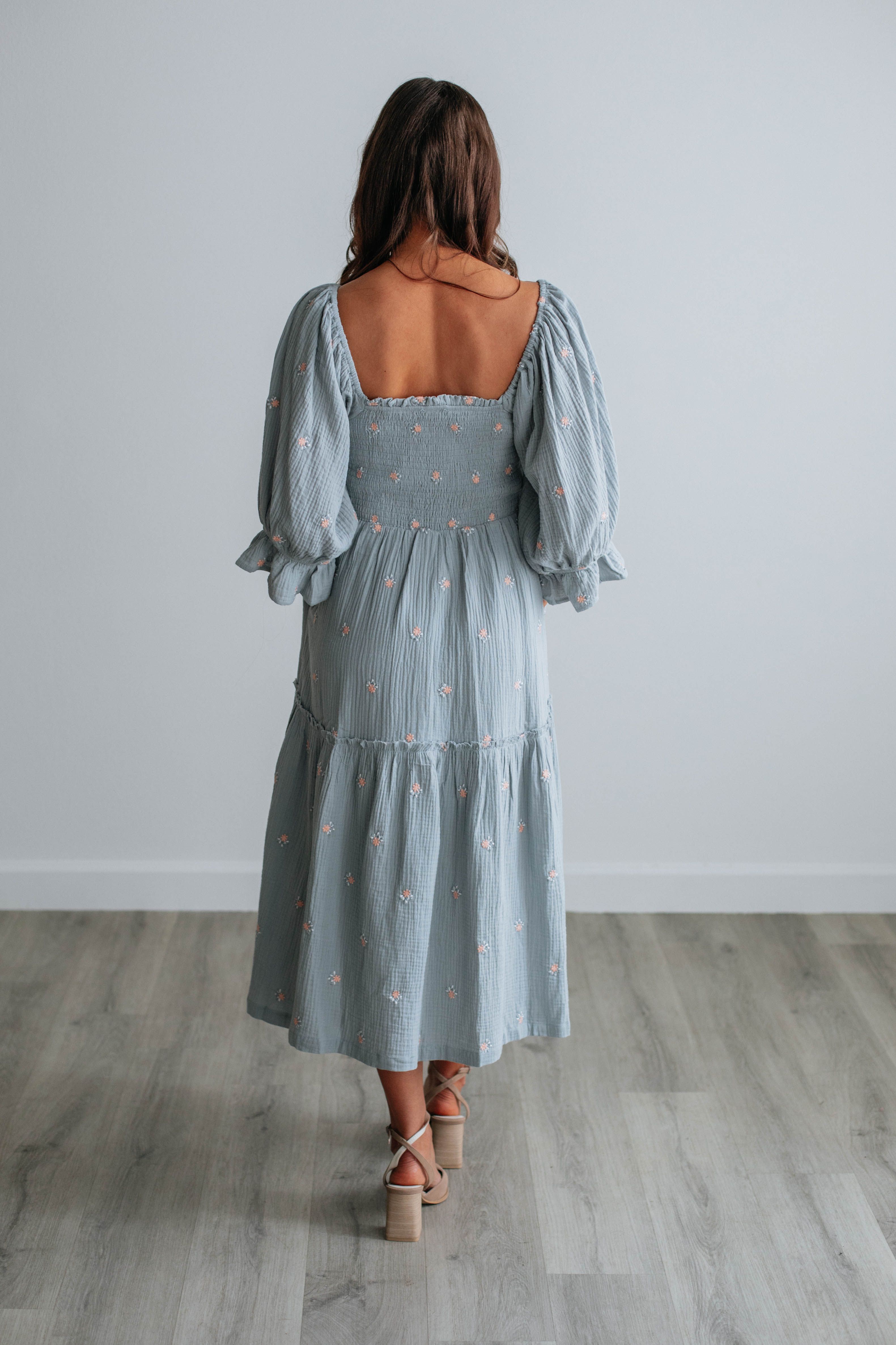 Darcy Midi Dress - Powder Blue sold by Wild Oak Boutique product image thumbnail 5