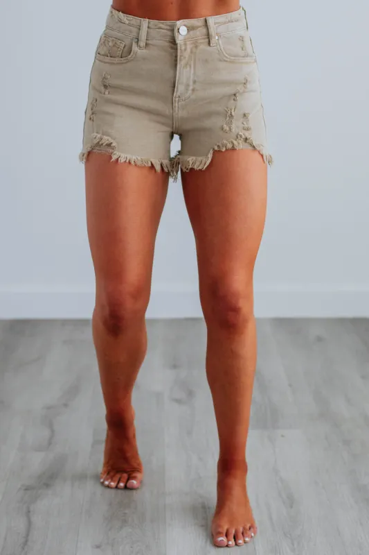 Mae Risen Shorts - Sand sold by Wild Oak Boutique