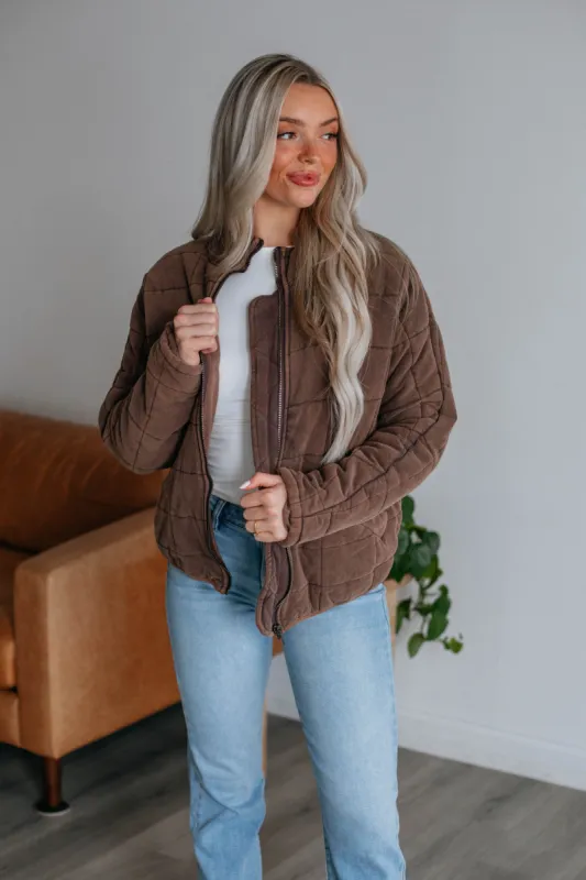 Teagan Quilted Jacket sold by Wild Oak Boutique