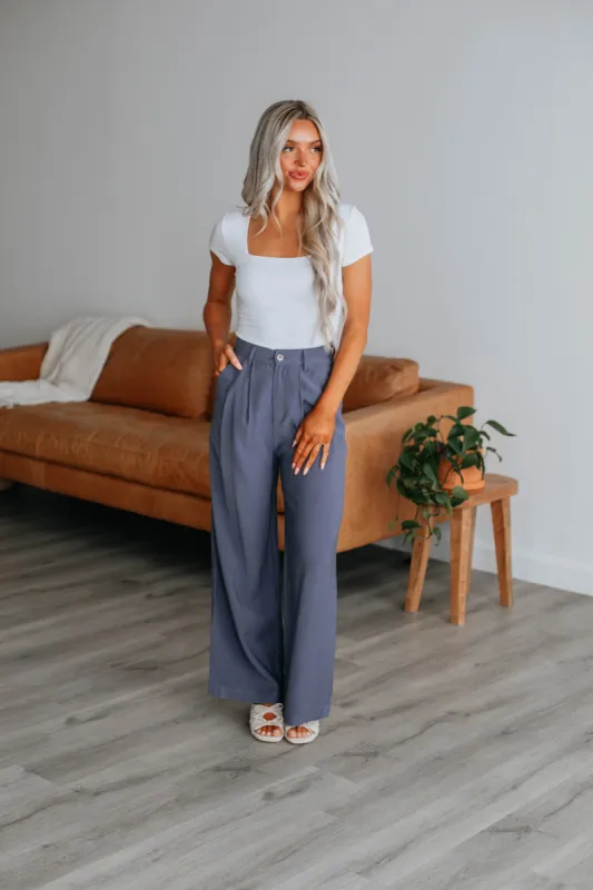 Lorentz Trousers - Steel Blue sold by Wild Oak Boutique