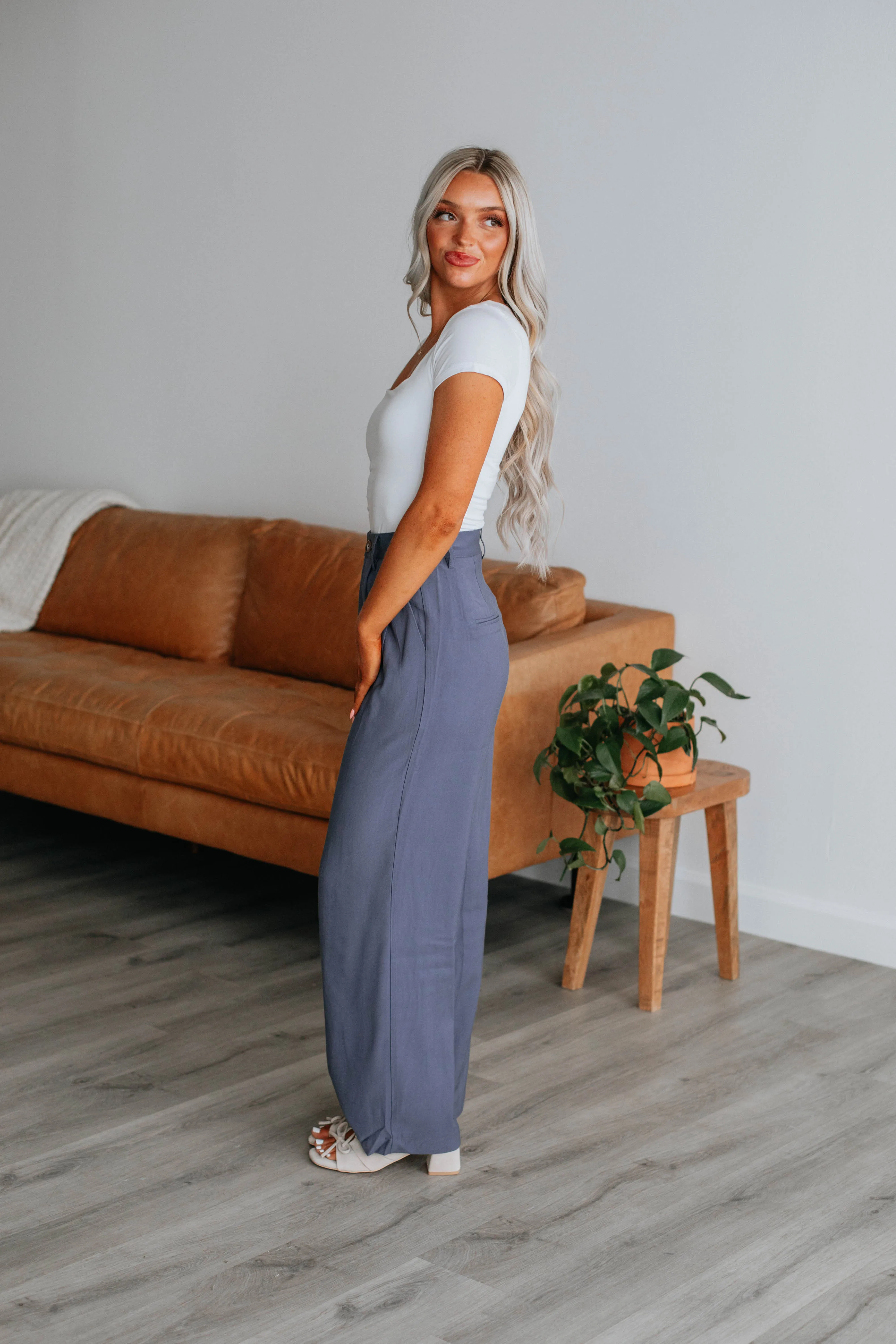 Lorentz Trousers - Steel Blue sold by Wild Oak Boutique product image thumbnail 2