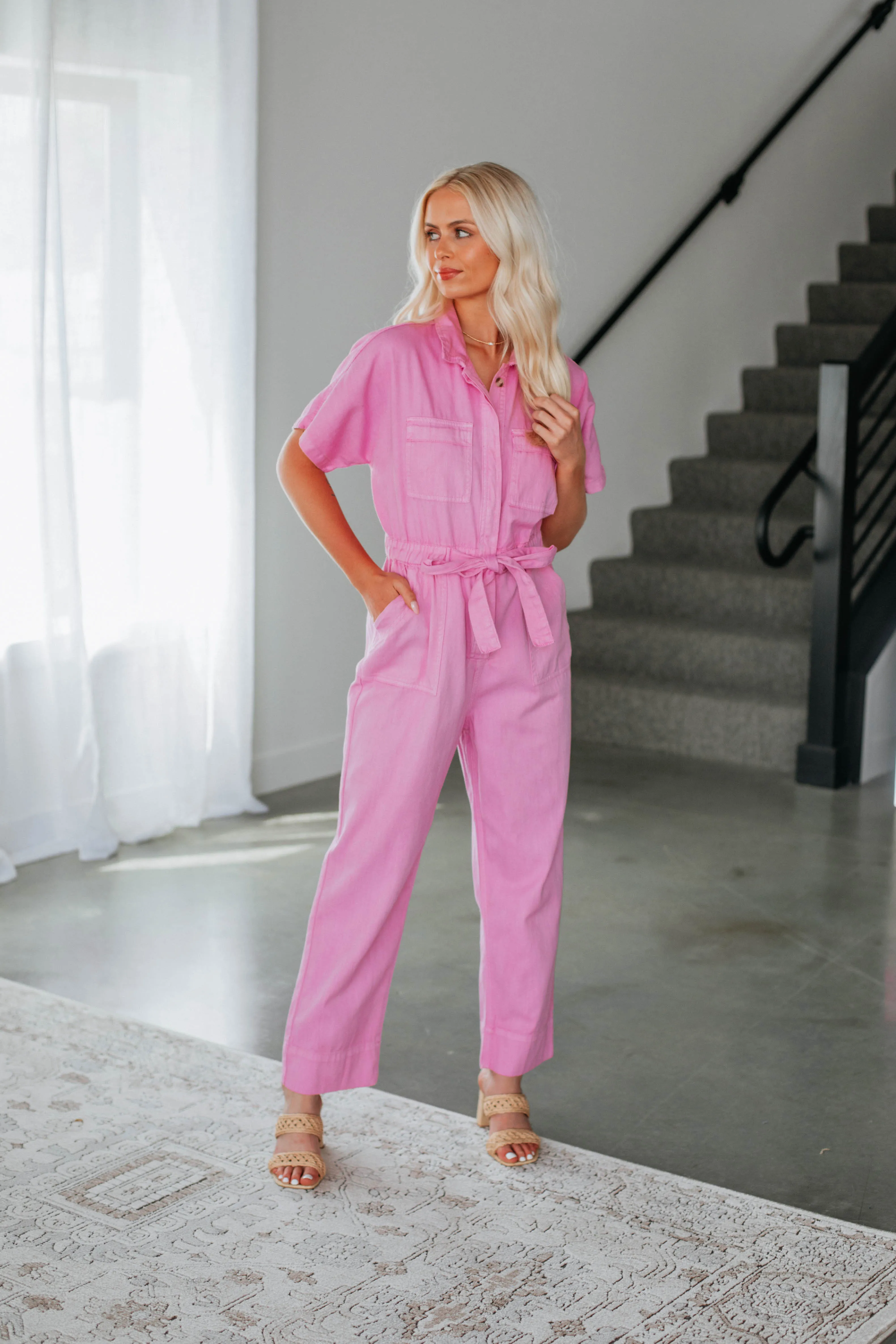 Jassie Utility Jumpsuit sold by Wild Oak Boutique