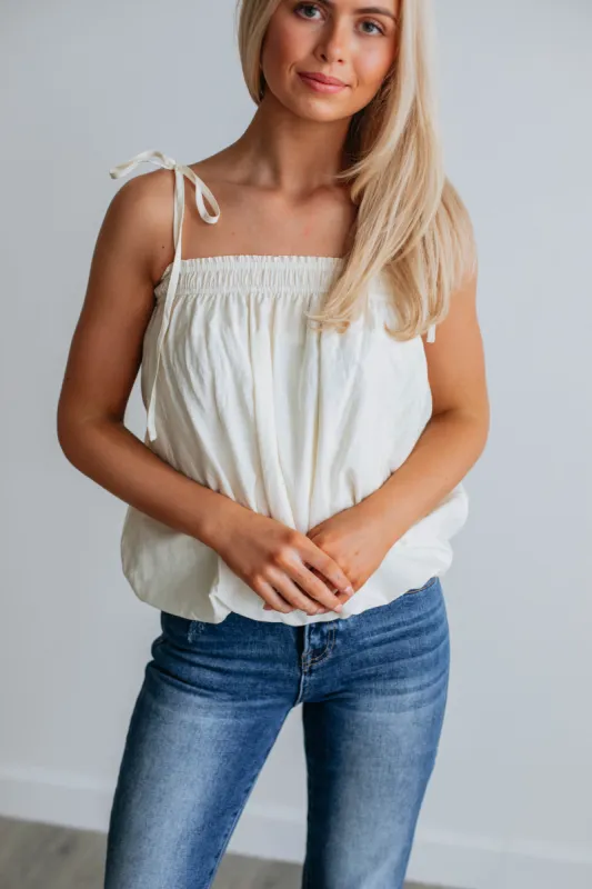 Magnolia Tank - Cream sold by Wild Oak Boutique