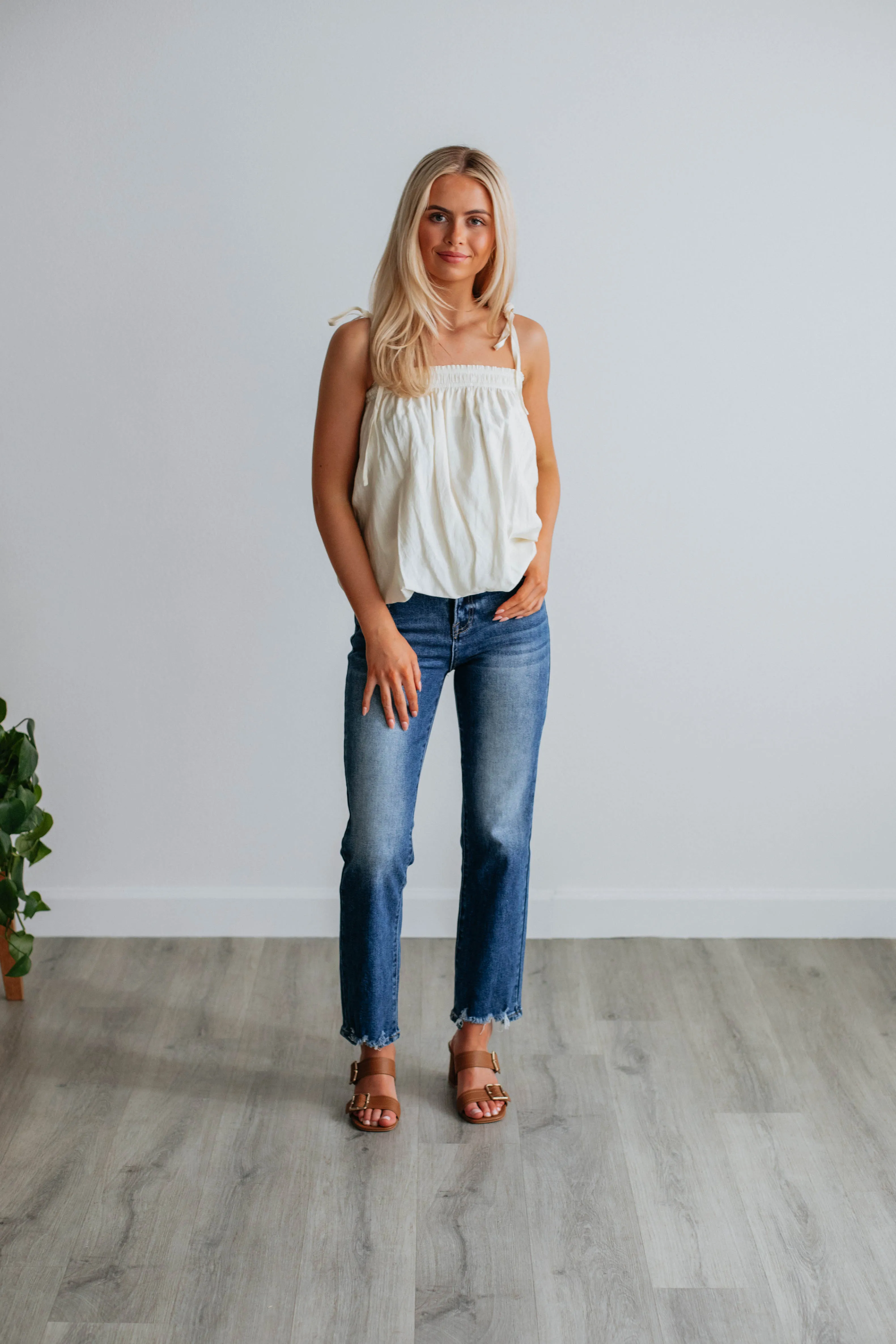 Magnolia Tank - Cream sold by Wild Oak Boutique product image thumbnail 3