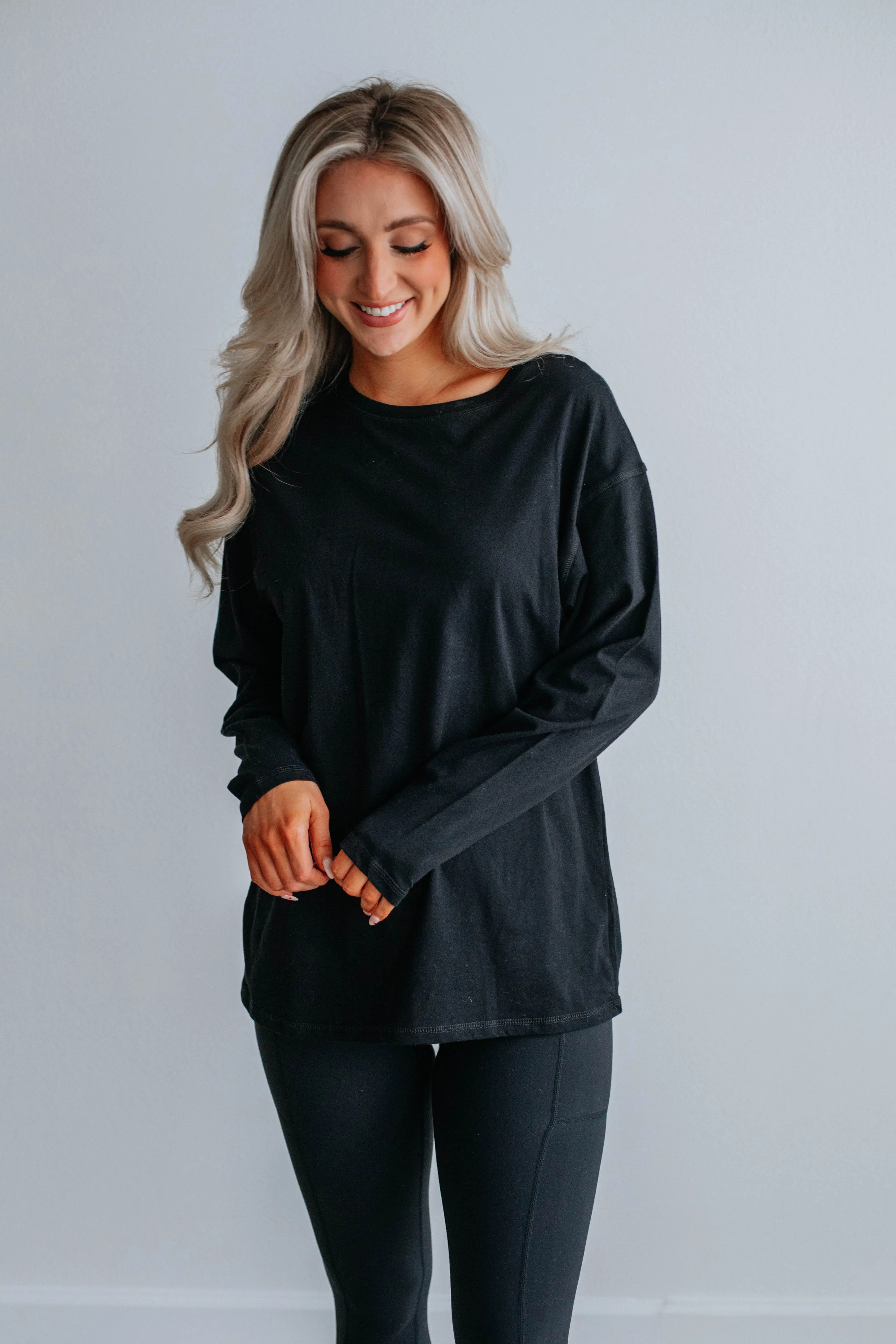 Sydelle Long Sleeve Tee - Black sold by Wild Oak Boutique product image thumbnail 5