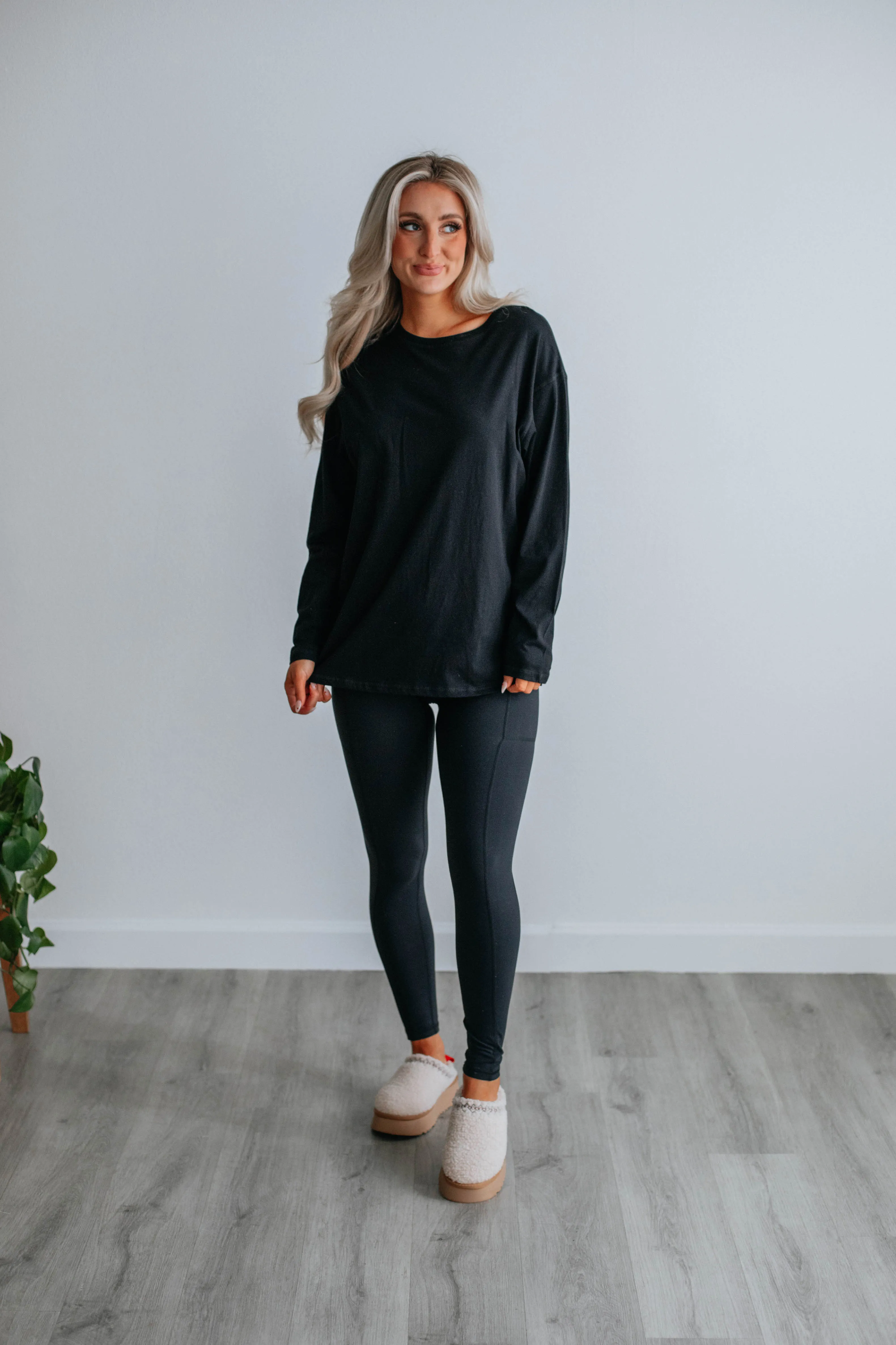 Sydelle Long Sleeve Tee - Black sold by Wild Oak Boutique product image thumbnail 2