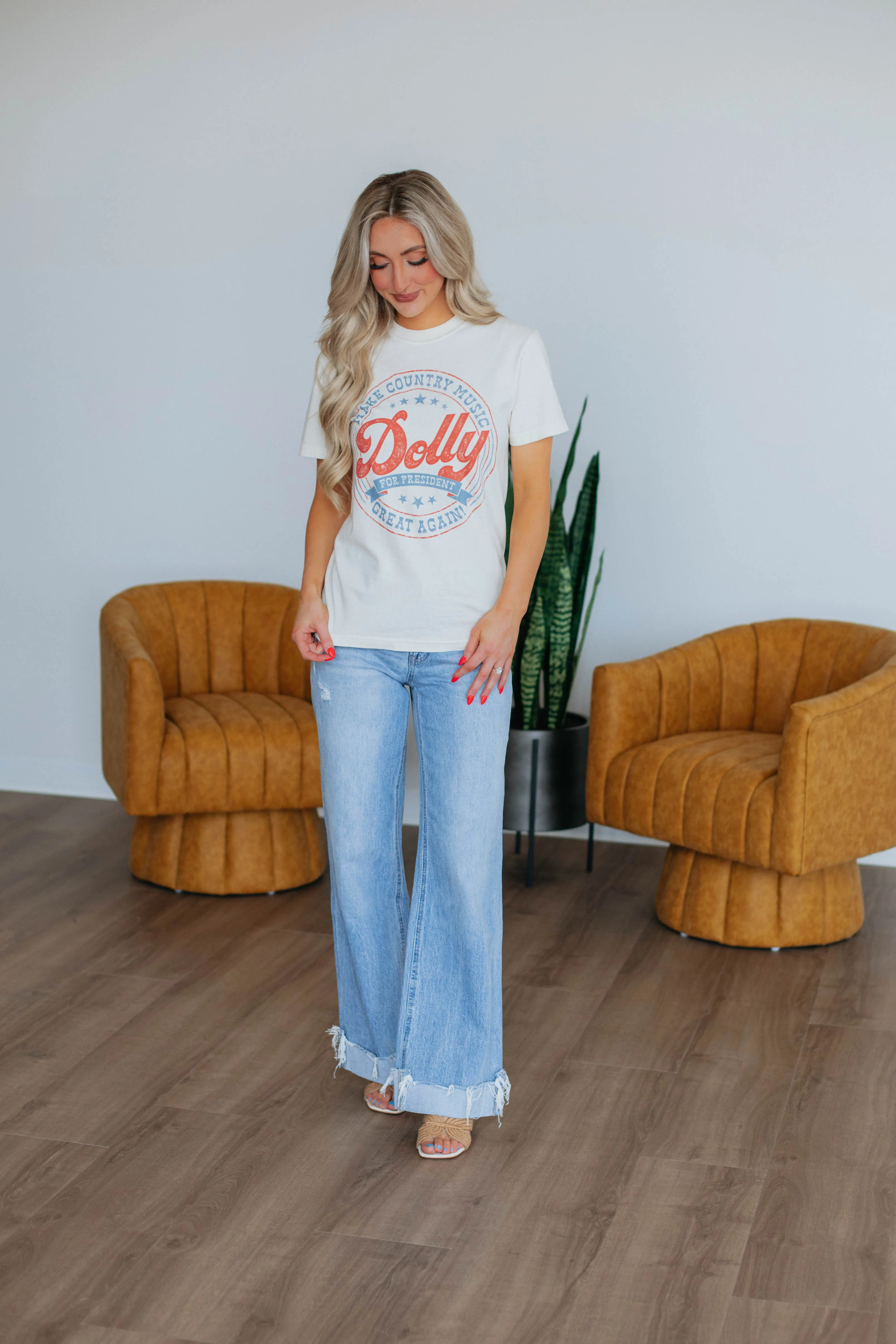 Dolly For President Graphic Tee sold by Wild Oak Boutique product image thumbnail 2