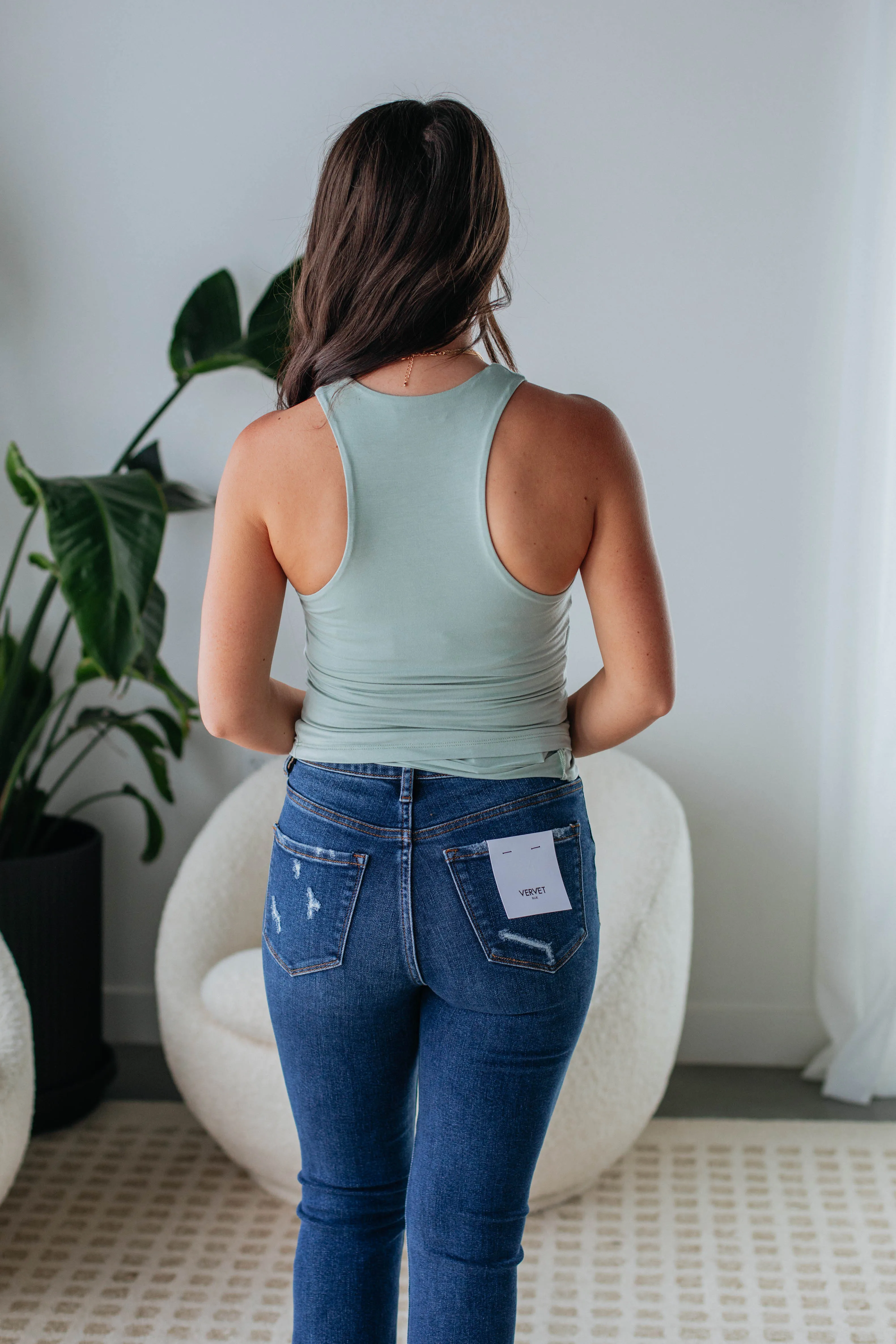 Eleia Basic Tank - Dusty Mint sold by Wild Oak Boutique product image thumbnail 5