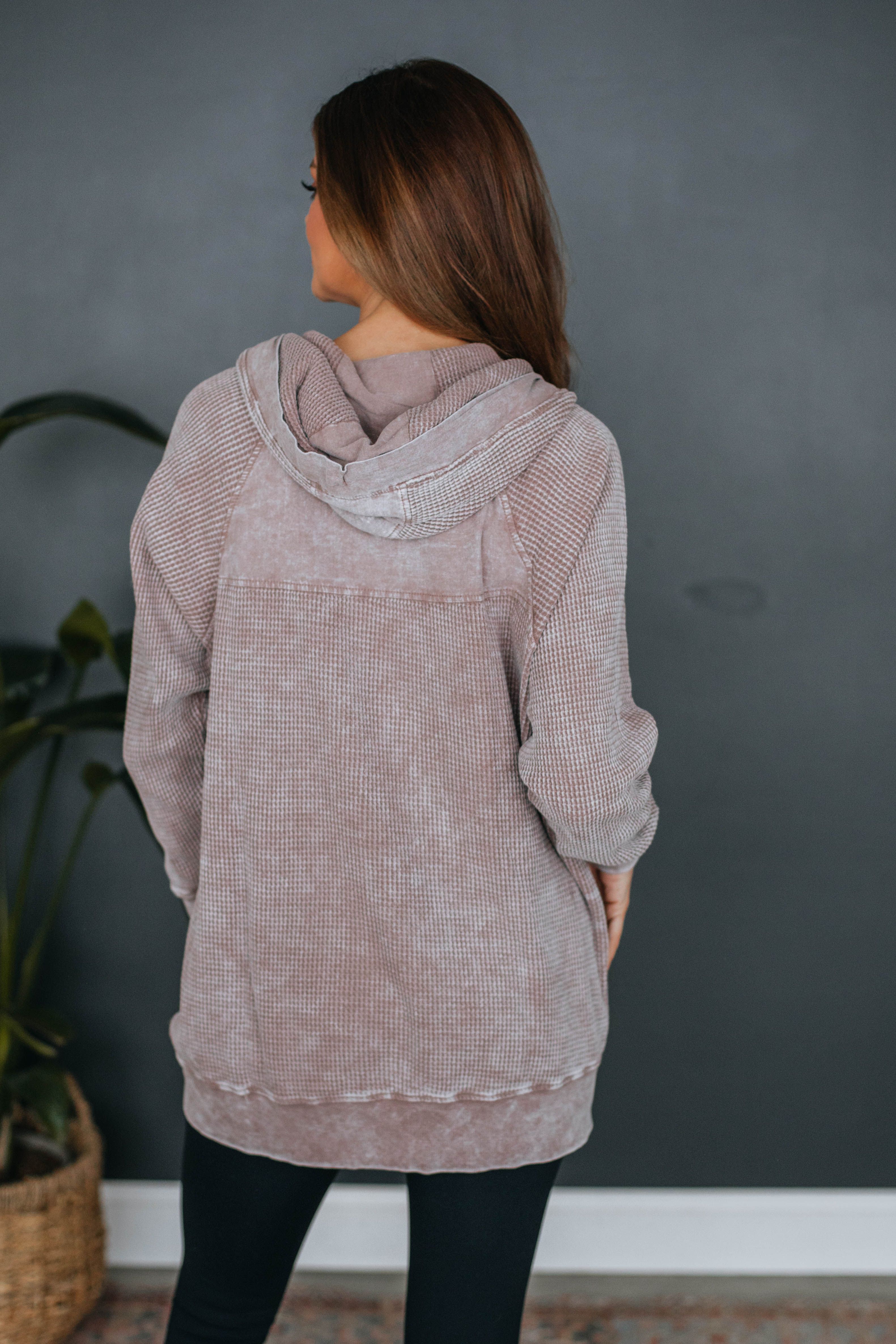 Leya Zip-Up Jacket - Mahogany sold by Wild Oak Boutique product image thumbnail 5