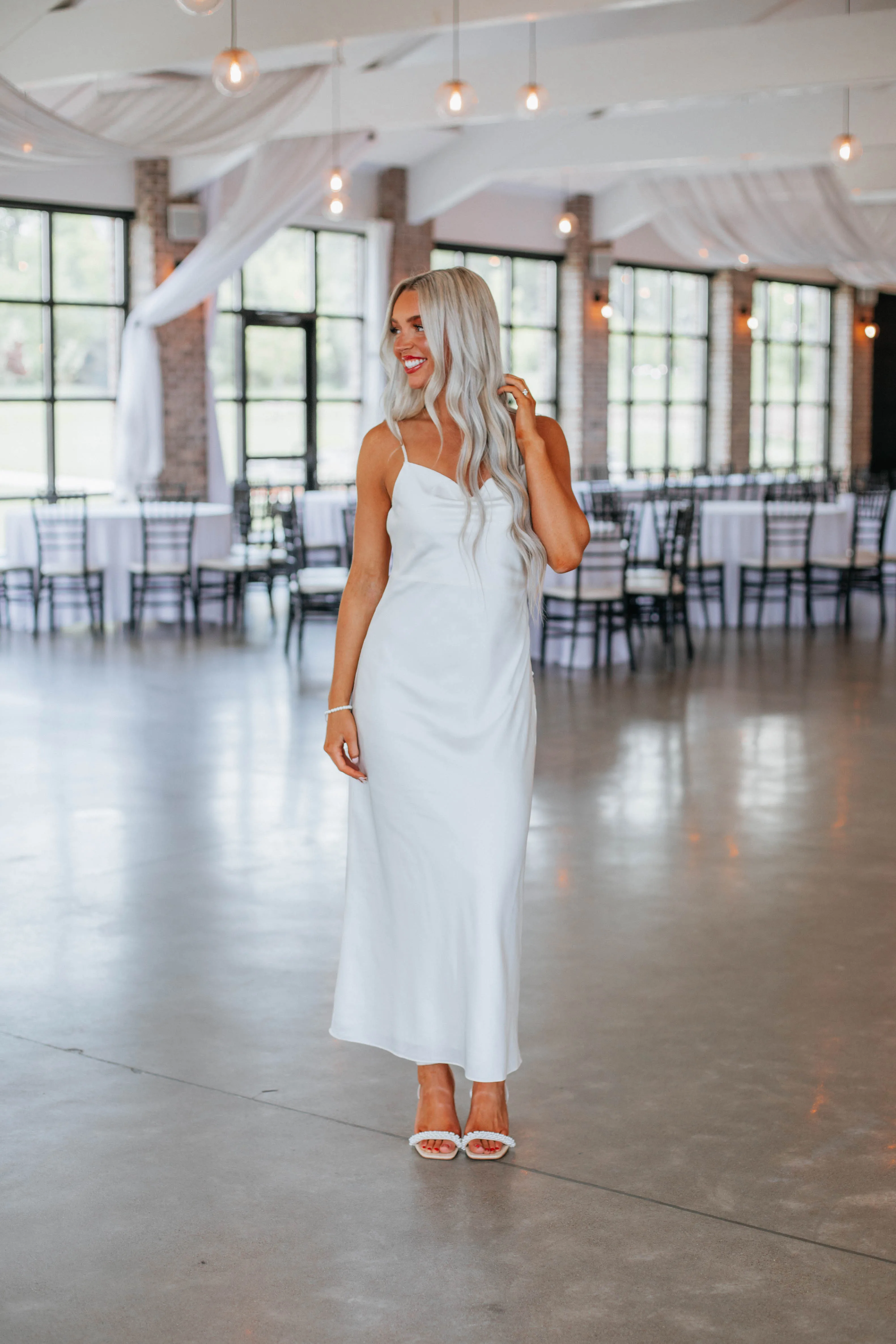 Ivy Satin Midi Dress sold by Wild Oak Boutique product image thumbnail 3