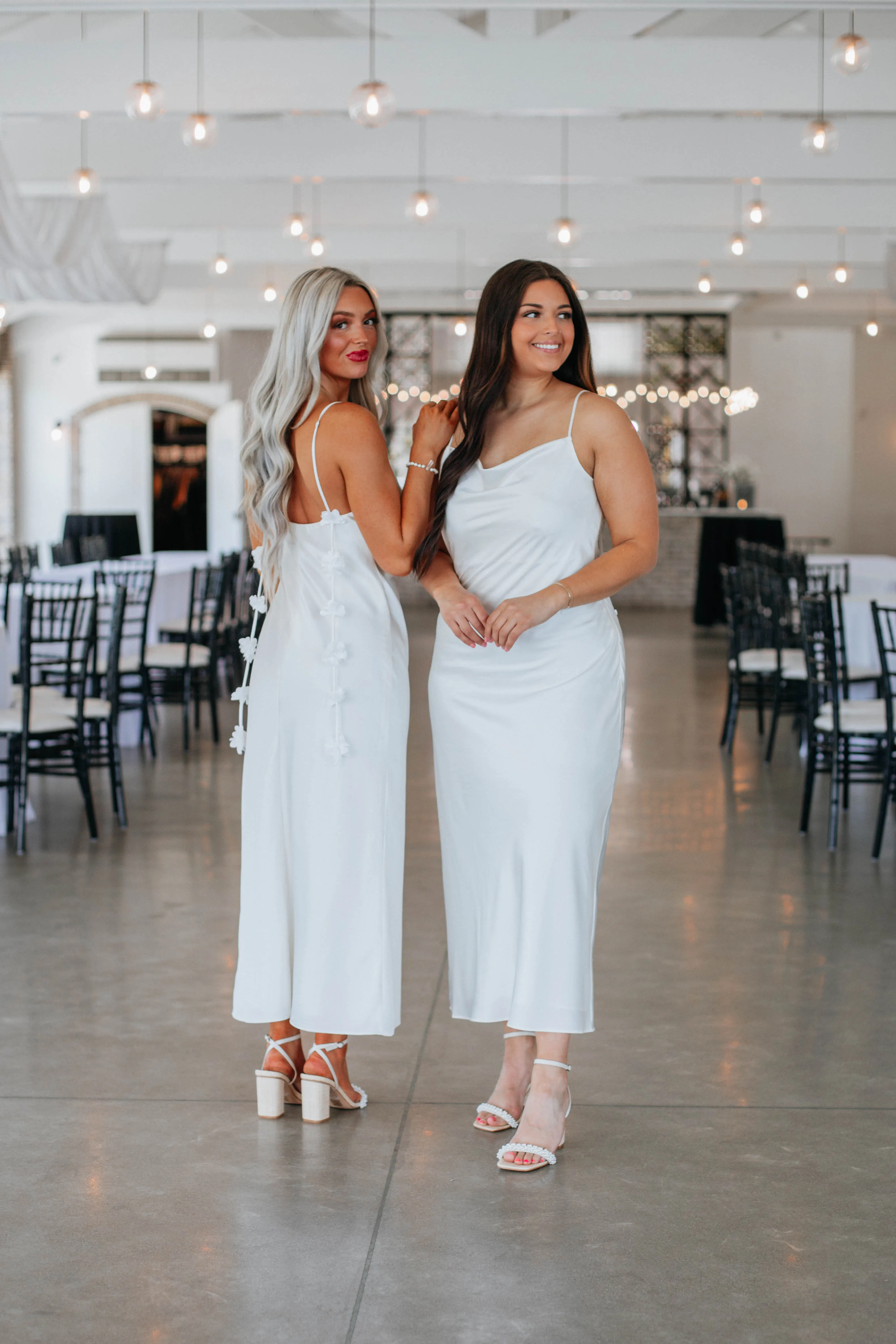 Ivy Satin Midi Dress sold by Wild Oak Boutique