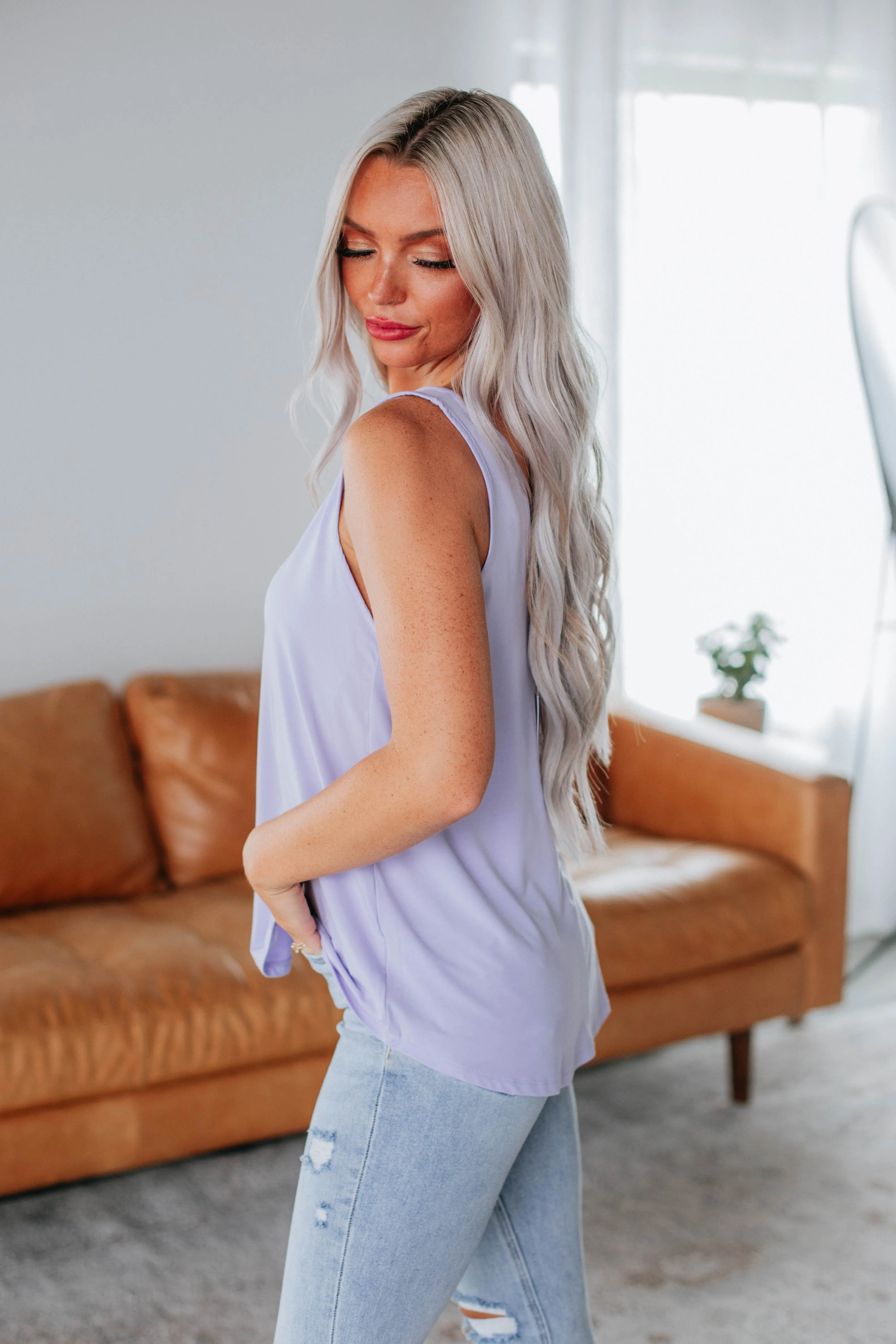 Linley Basic Tank - Pale Lavender sold by Wild Oak Boutique product image thumbnail 5