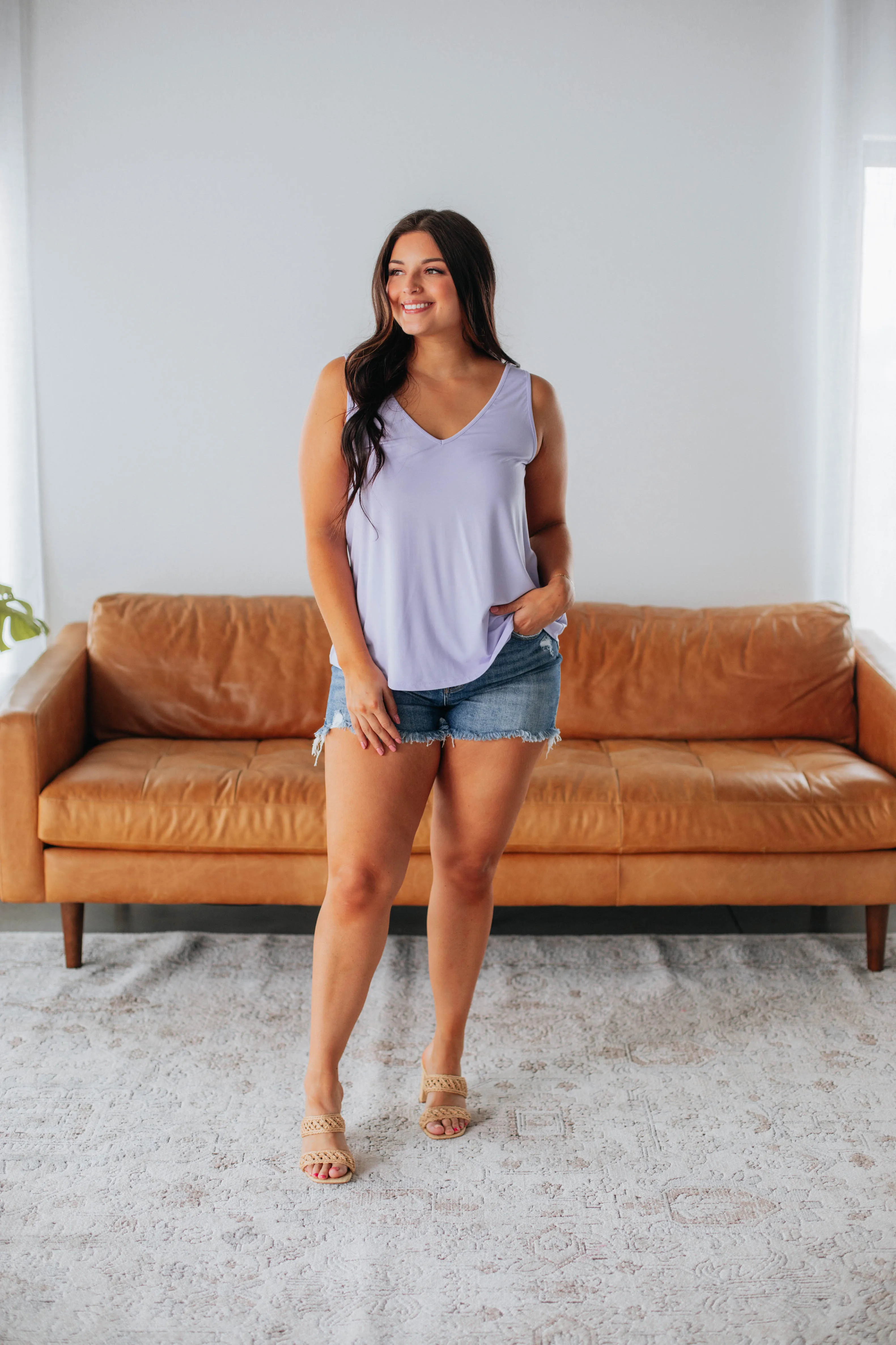 Linley Basic Tank - Pale Lavender sold by Wild Oak Boutique product image thumbnail 2