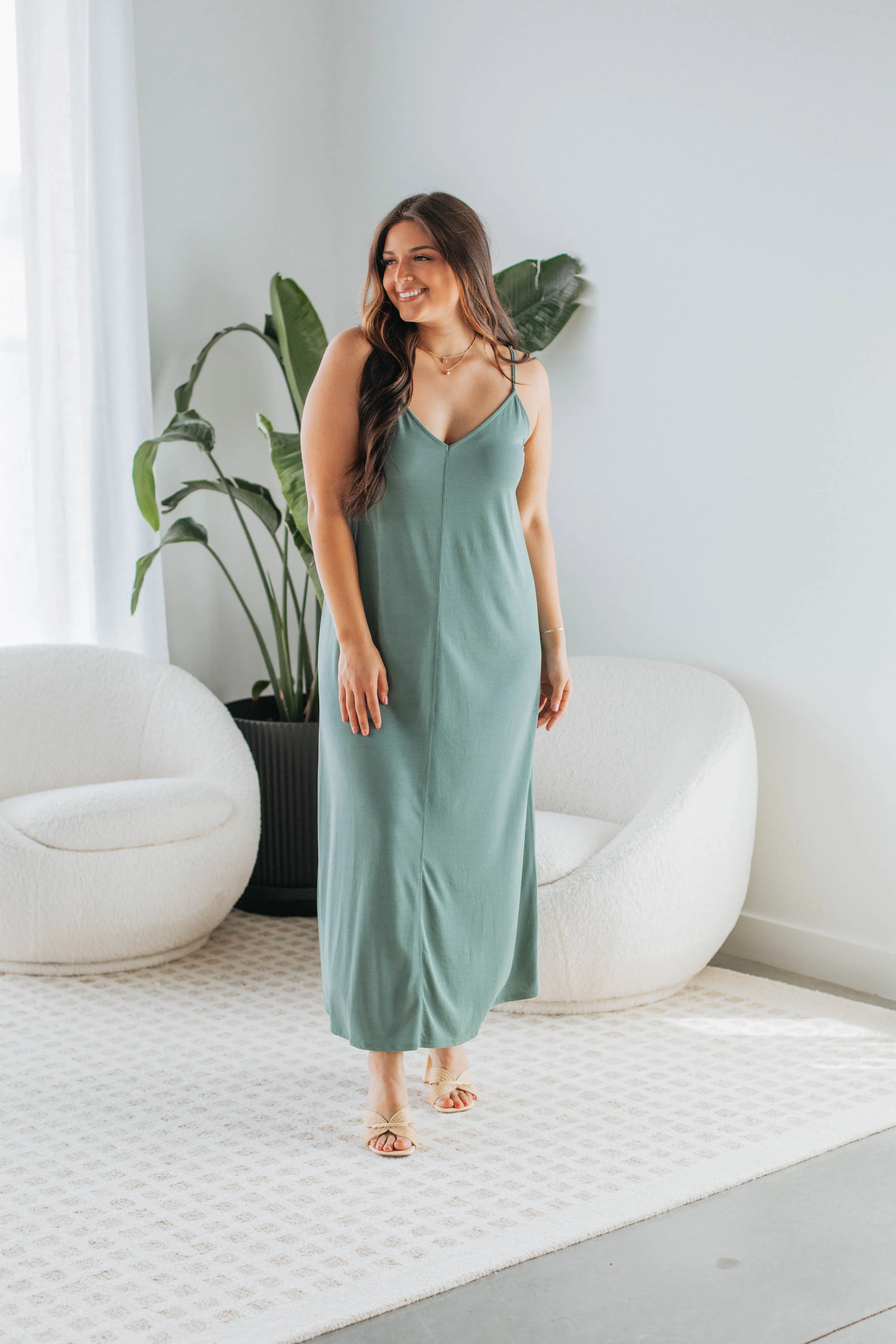 June Maxi Dress - Dusty Sage sold by Wild Oak Boutique product image thumbnail 2
